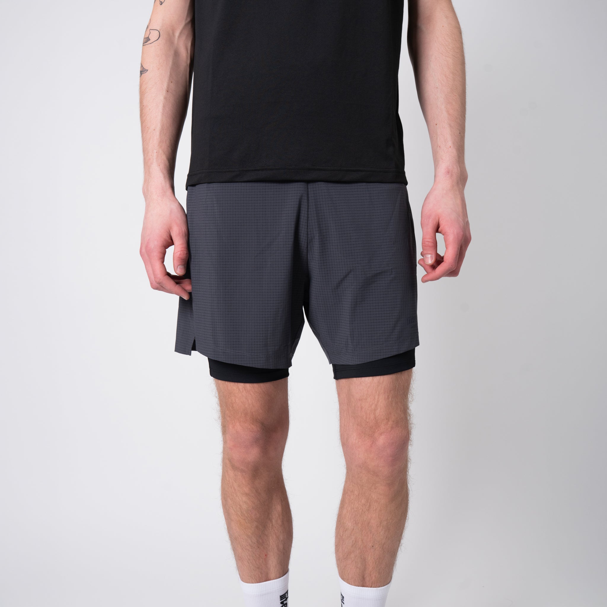 liiteGuard GLU-TECH RUNNING 2IN1 SHORTS (MEN) Shorts Ebony