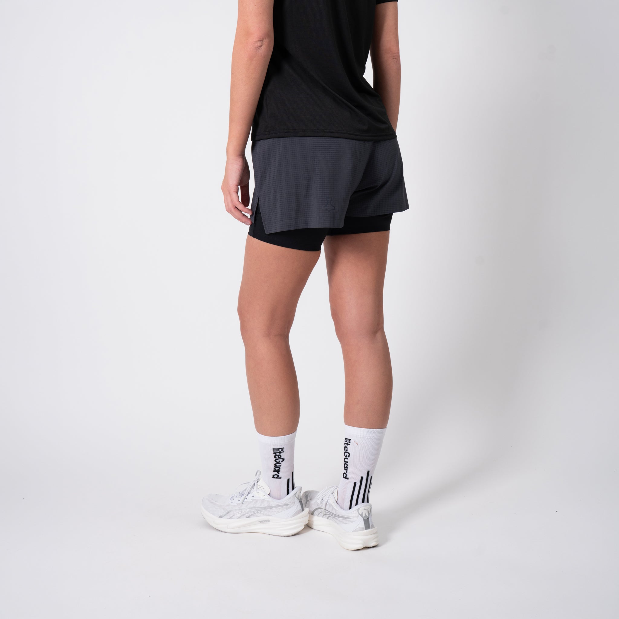 liiteGuard GLU-TECH RUNNING 2IN1 SHORTS (WOMEN) Shorts Ebony