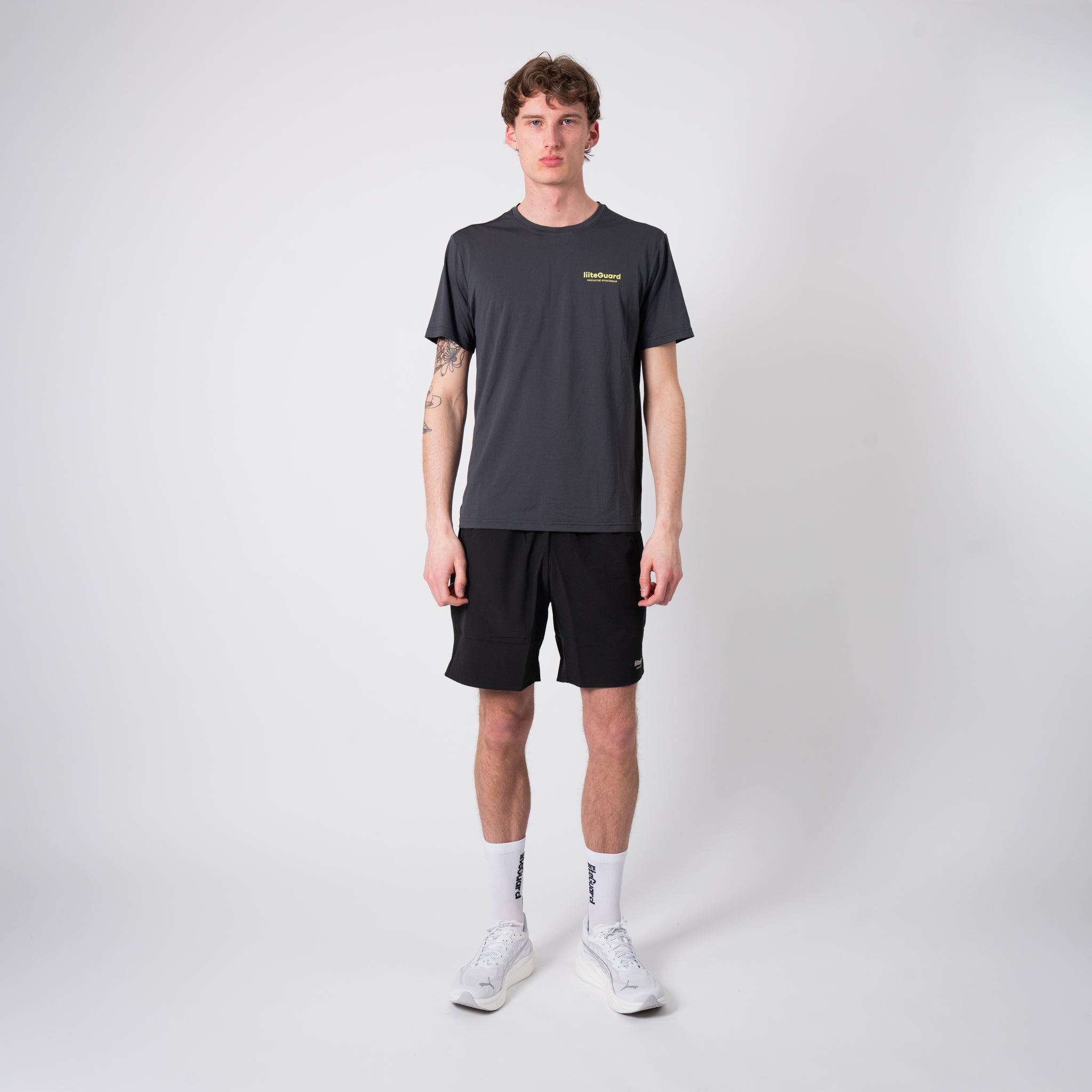 liiteGuard GROUND-TECH T-SHIRT (MEN) T-shirts Ebony/Neon Yellow