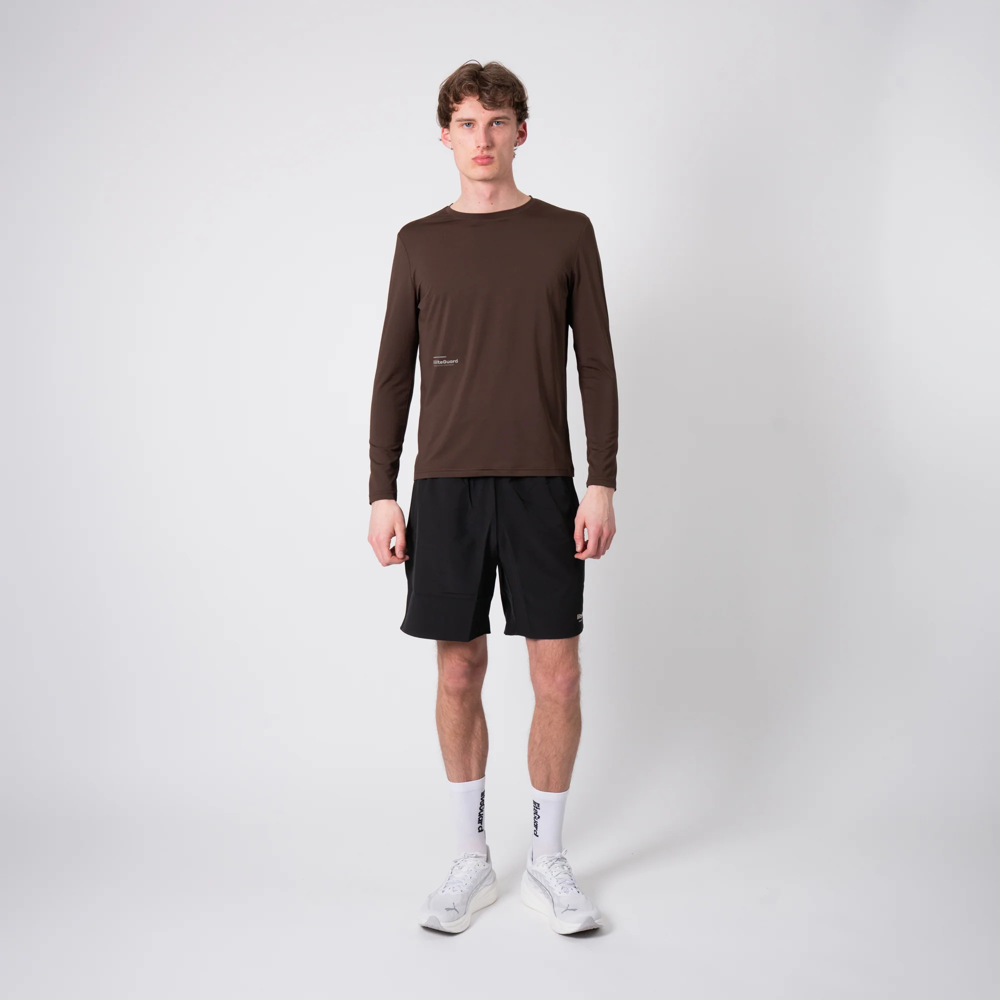 GROUND-TECH LIGHT LS T-SHIRT (MEN) - Coffee Bean