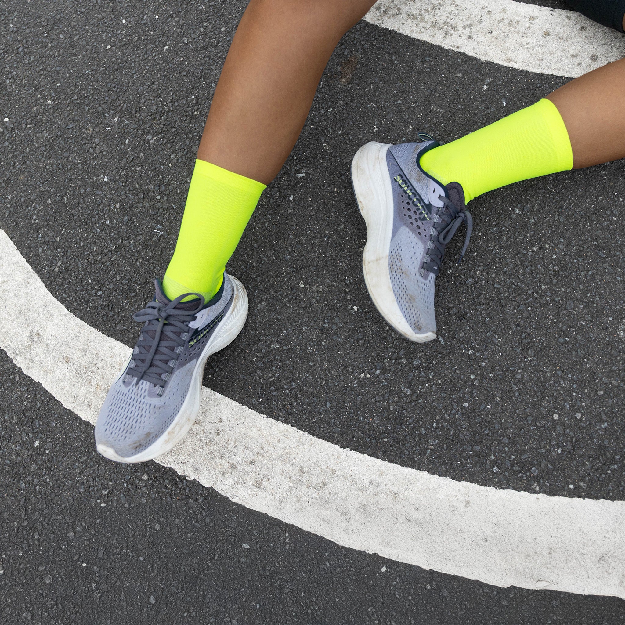 liiteGuard HYPERLIGHT CREW SOCK 2-PACK Mellemlange strømper Neon Yellow