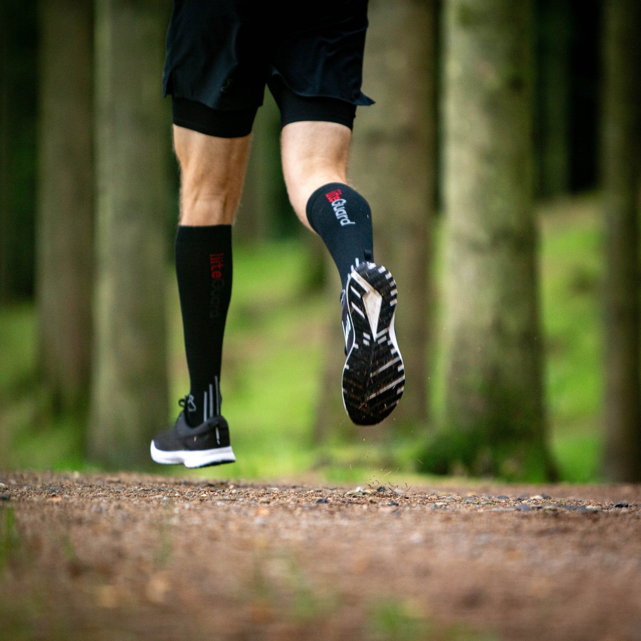 liiteGuard MERINO SHIN-TECH GRIP RUNNING SOCK Lange strømper Black