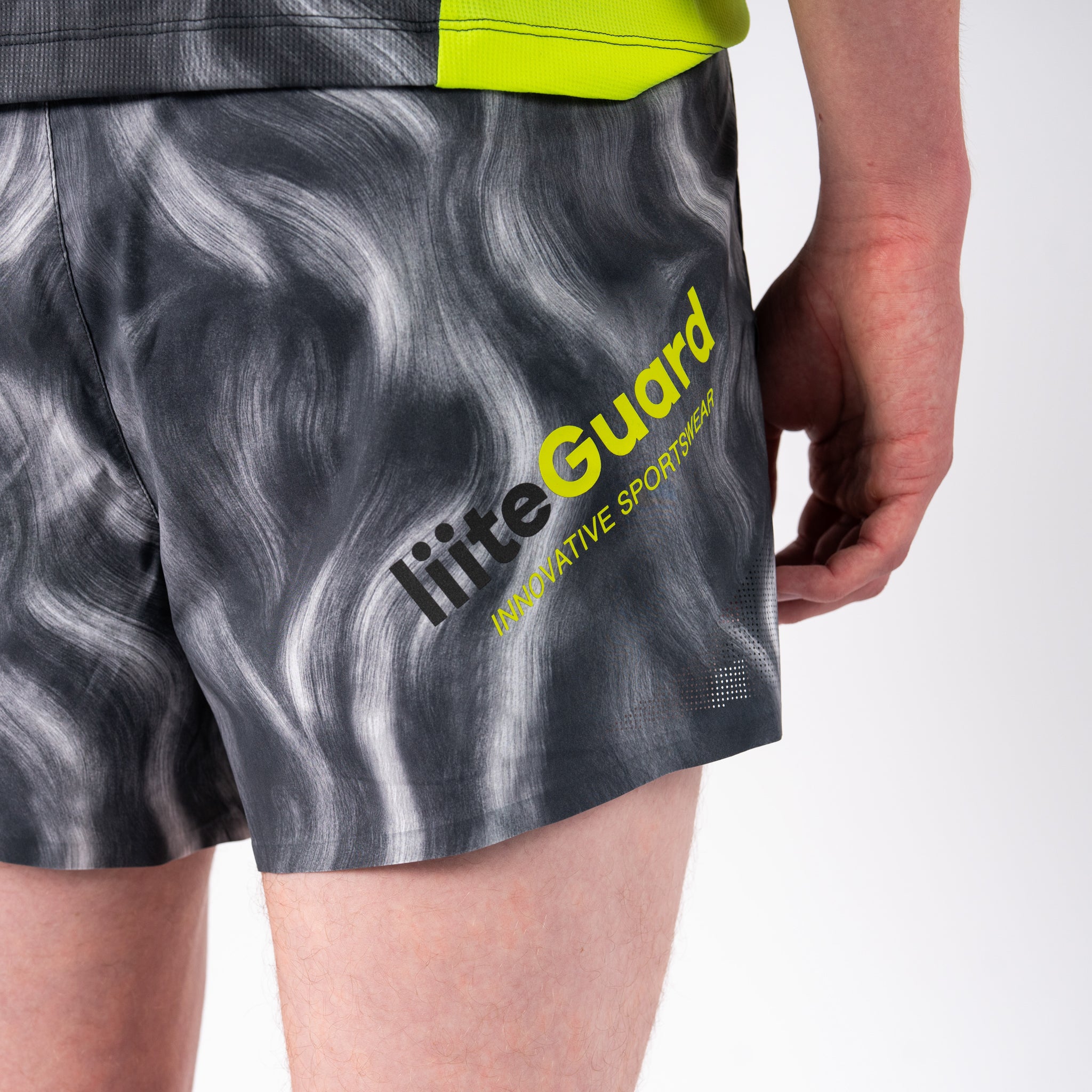 liiteGuard RACE SPLIT SHORTS (MEN) Shorts Grey AOP