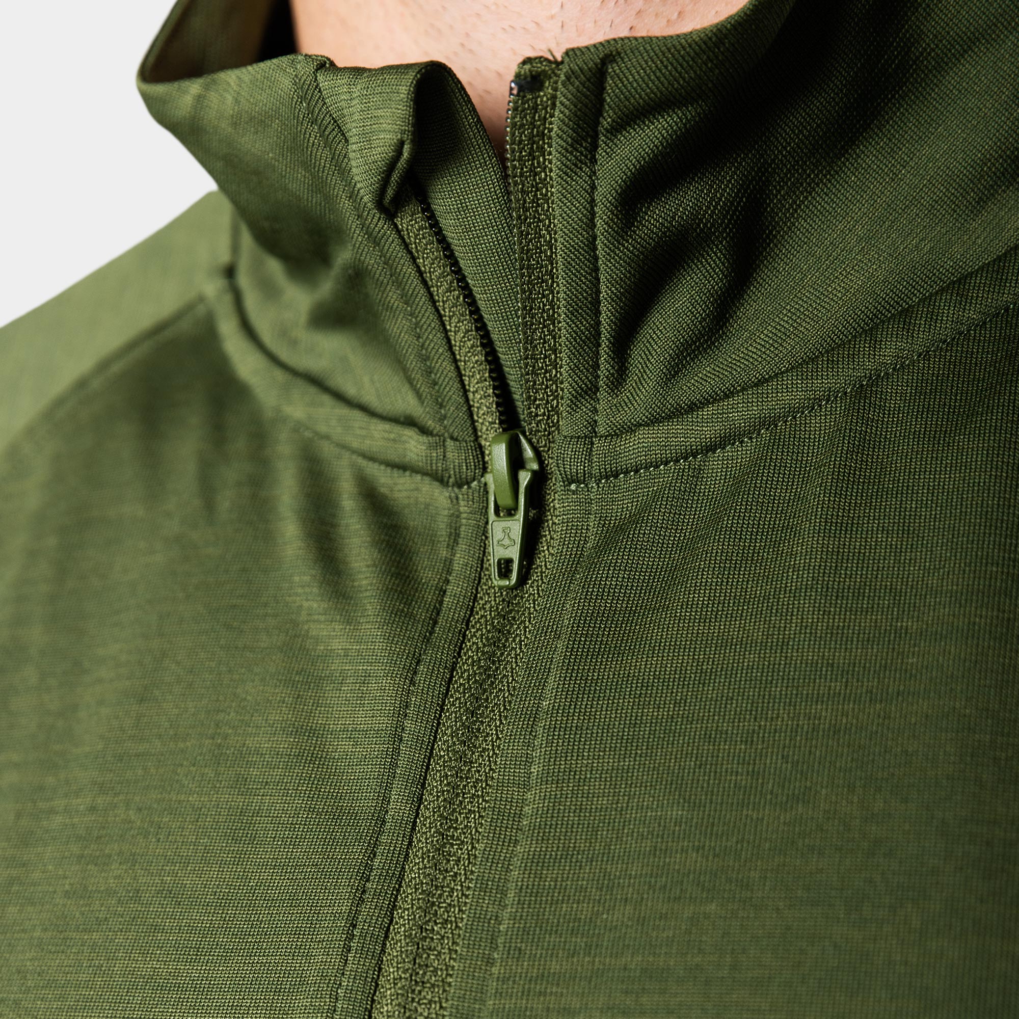 Liiteguard RE-LIITE 1/4 ZIP TRØJE (Herre) Zippers GRØN