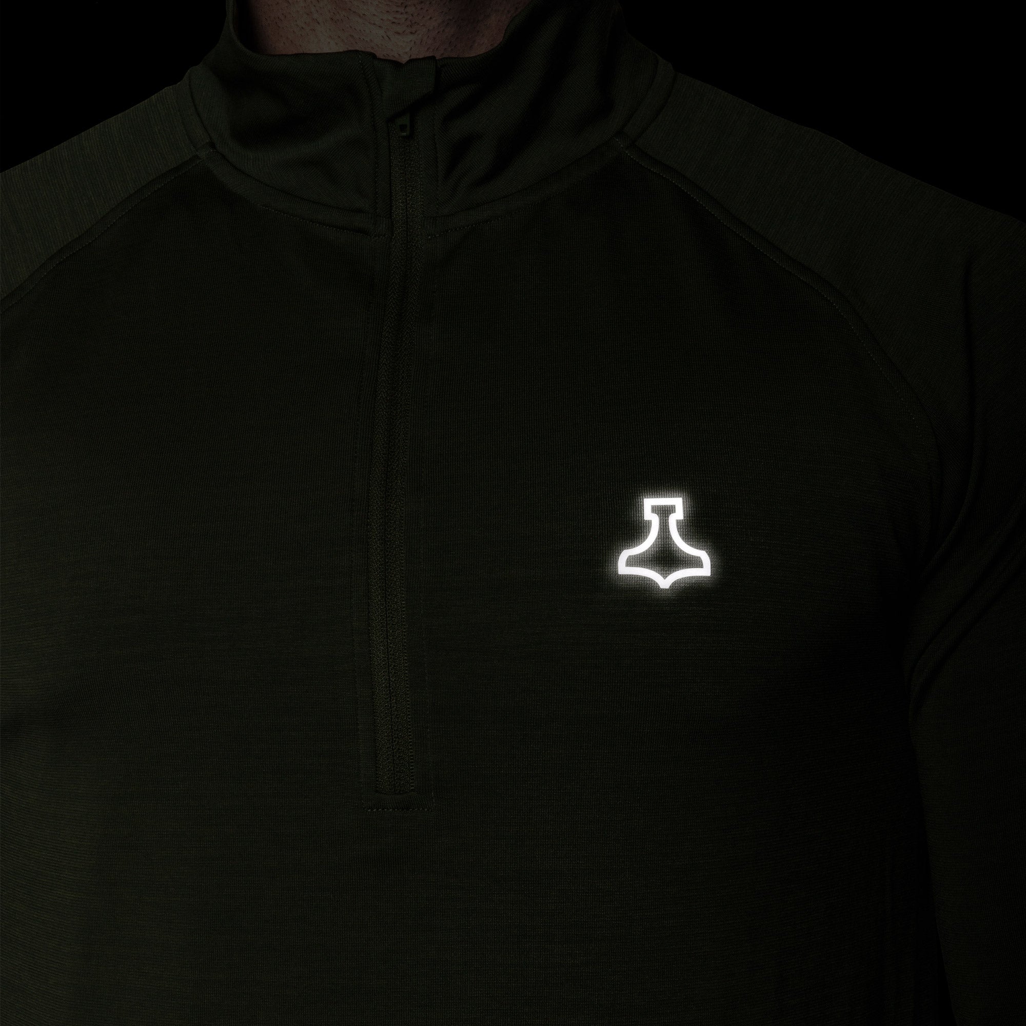 Liiteguard RE-LIITE 1/4 ZIP TRØJE (Herre) Zippers GRØN