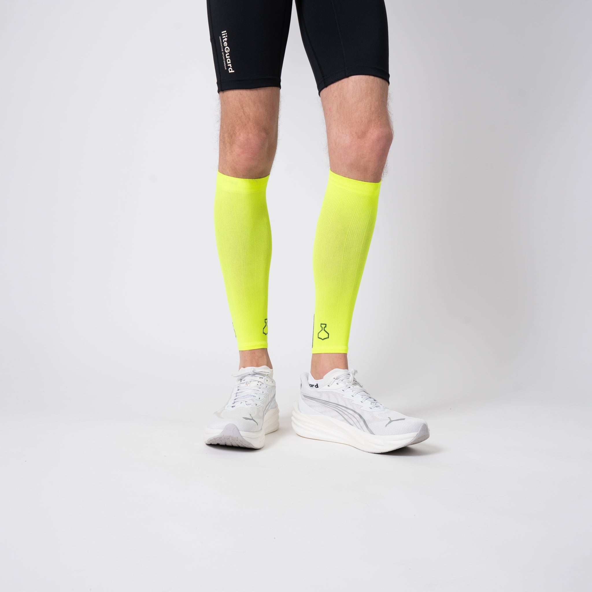 liiteGuard SHIN-TECH VISION COMPRESSION CALF SLEEVES Leg sleeve Neon Yellow