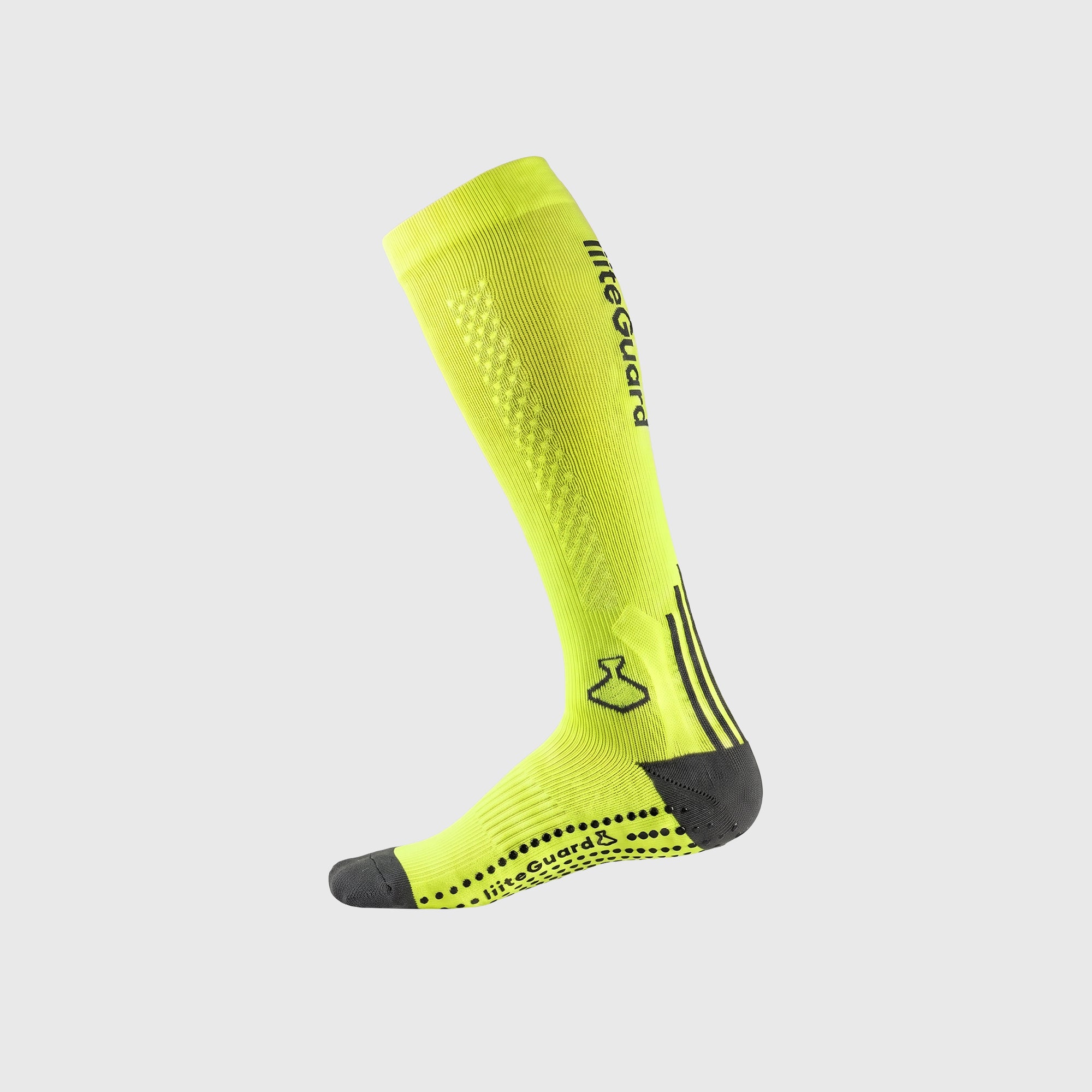 liiteGuard SHIN-TECH VISION GRIP RUNNING SOCK Lange strømper Neon Yellow
