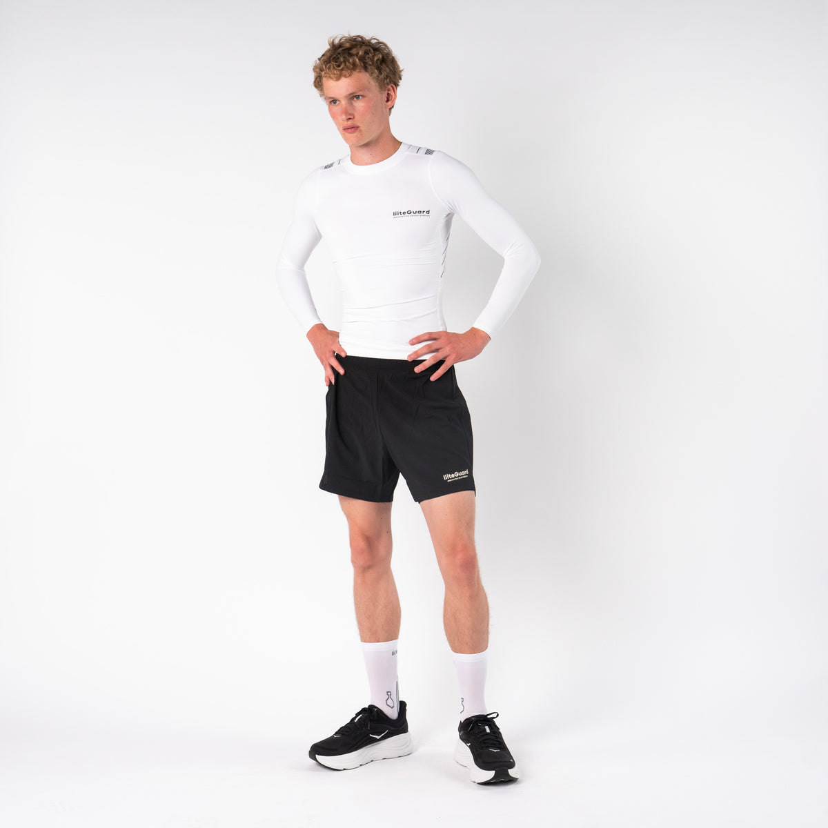 liiteGuard SPINE-TECH BASELAYER LS (MEN) Baselayer White