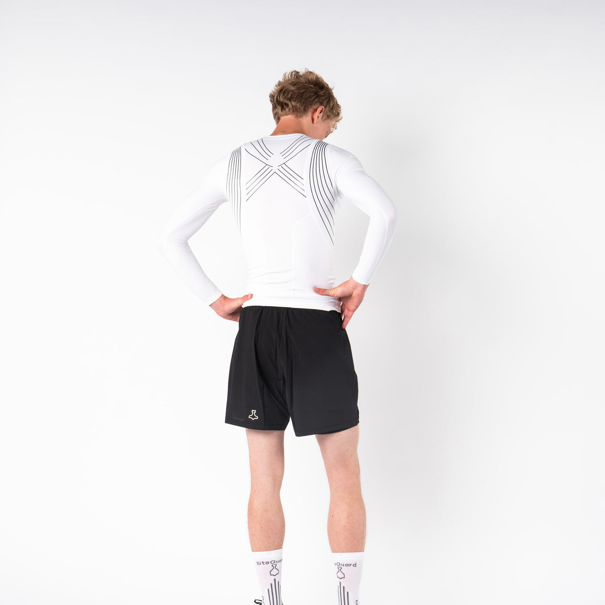 liiteGuard SPINE-TECH BASELAYER LS (MEN) Baselayer White