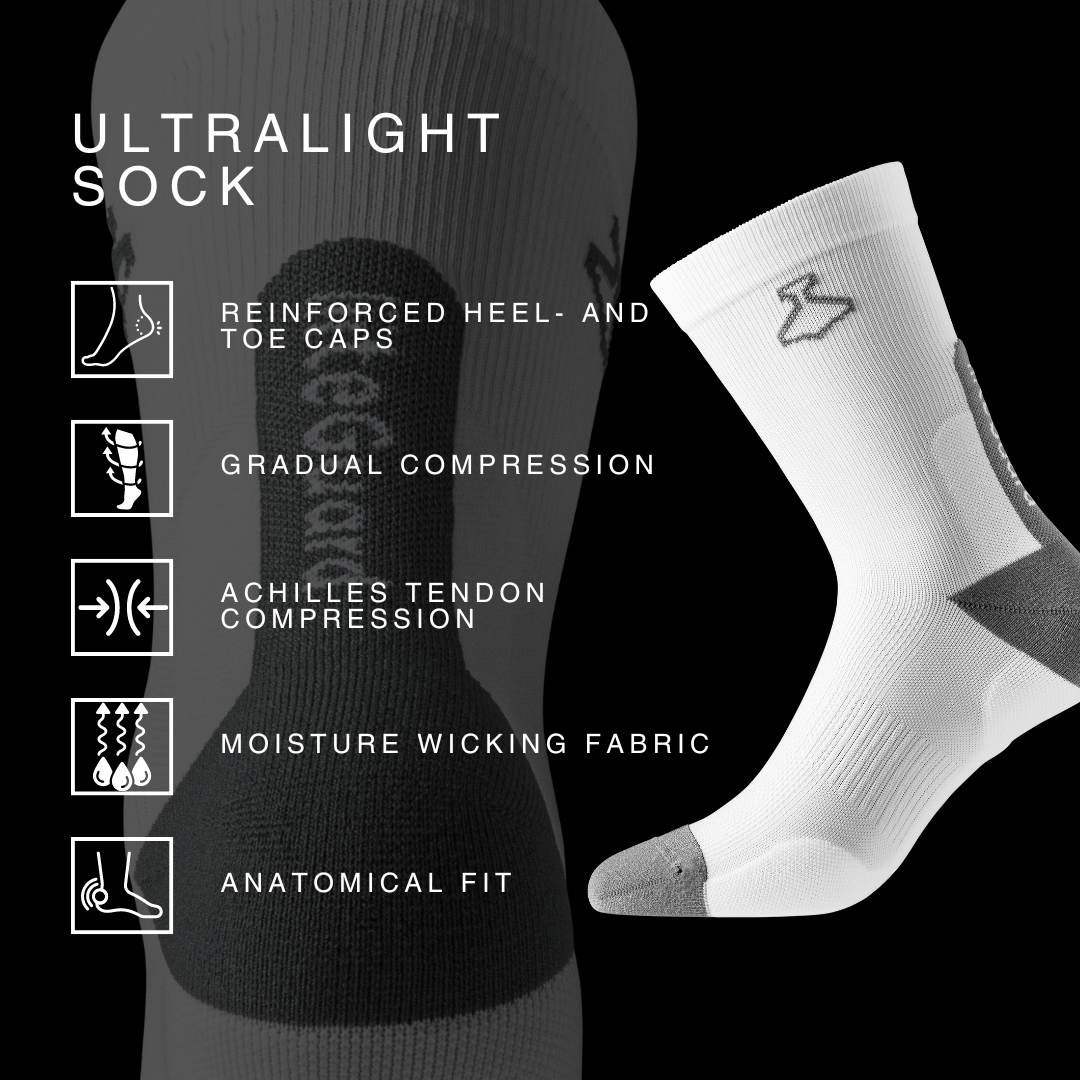 liiteGuard ULTRALIGHT SOCK Mellemlange strømper White