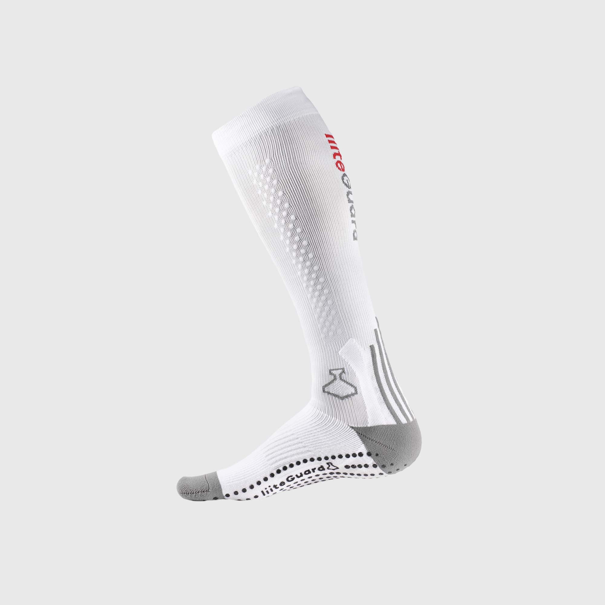 liiteGuard SHIN-TECH GRIP RUNNING SOCK Lange strømper White