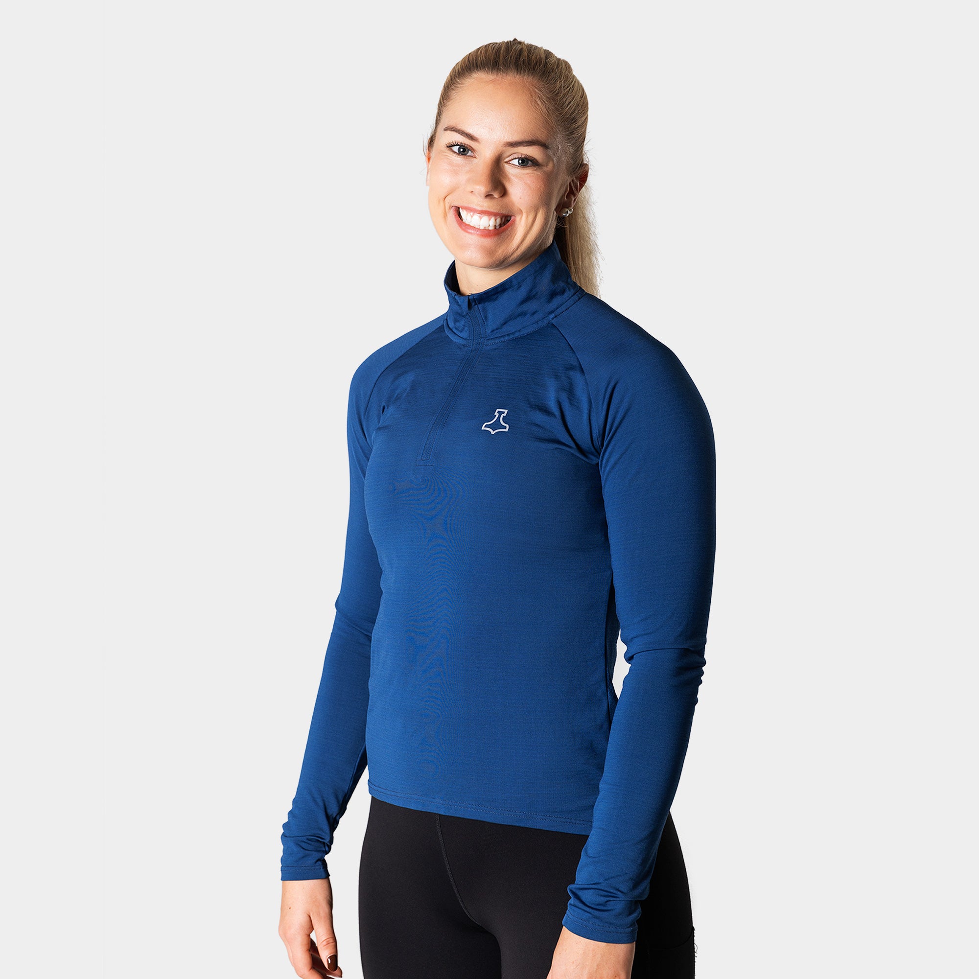 Liiteguard RE-LIITE 1/4 ZIP TRØJE (Dame) Zippers BLÅ