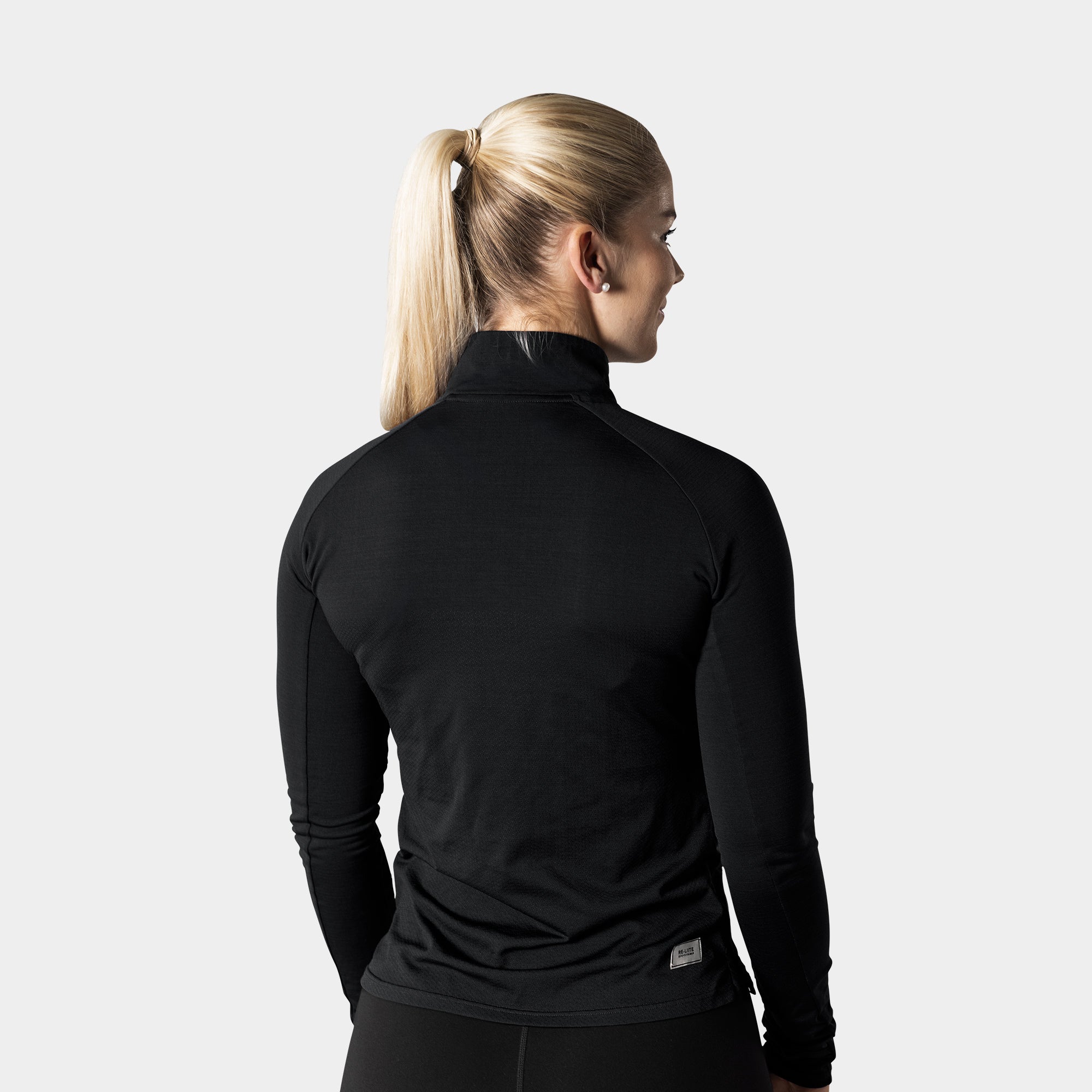 Liiteguard RE-LIITE 1/4 ZIP TRØJE (Dame) Zippers SORT