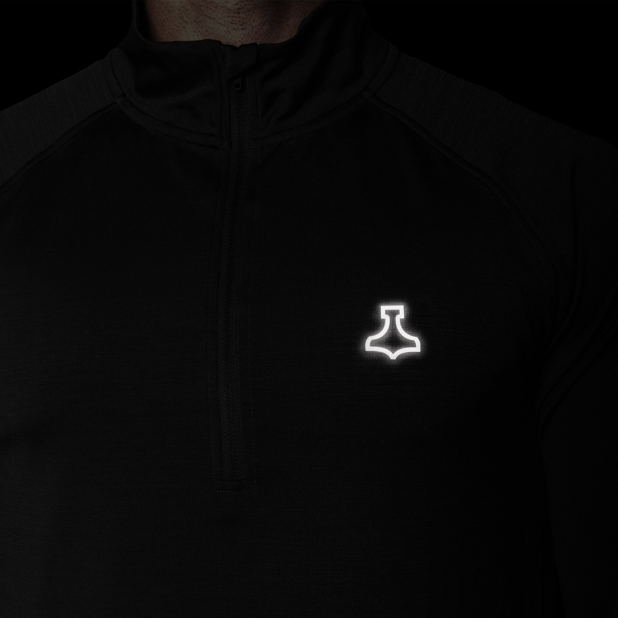 Liiteguard RE-LIITE 1/4 ZIP TRØJE (Herre) Zippers SORT