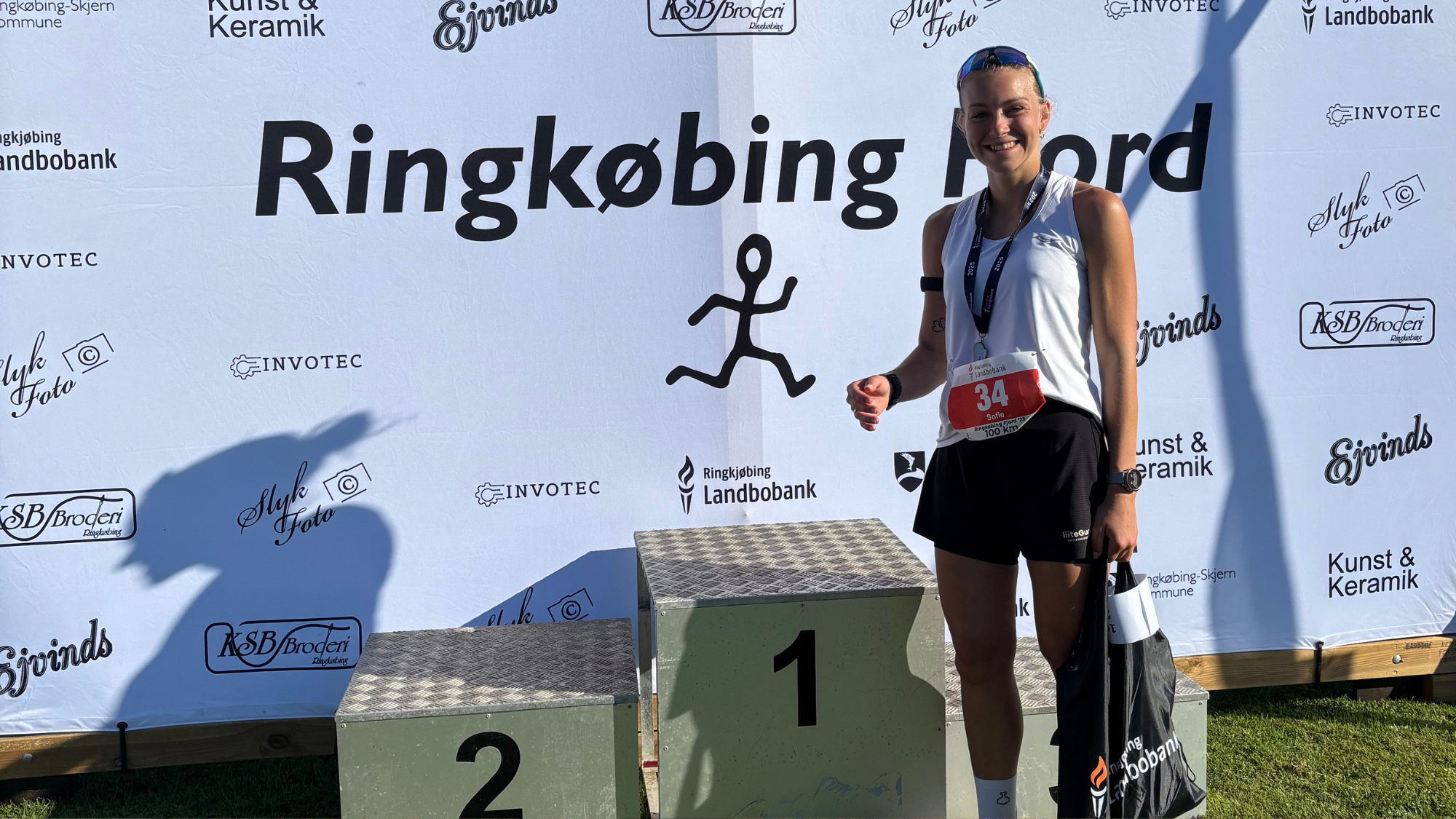 Når maraton ikke er nok: Sofie vandt 100 km om Ringkøbing Fjord
