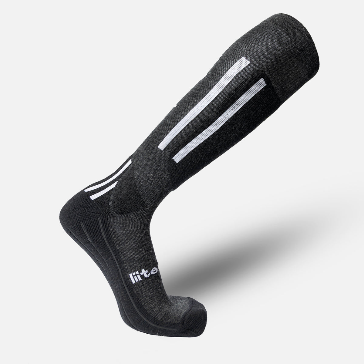 liiteGuard ALPINE CORE SKI SOCKS Lange strømper Dark Grey Melange/Black
