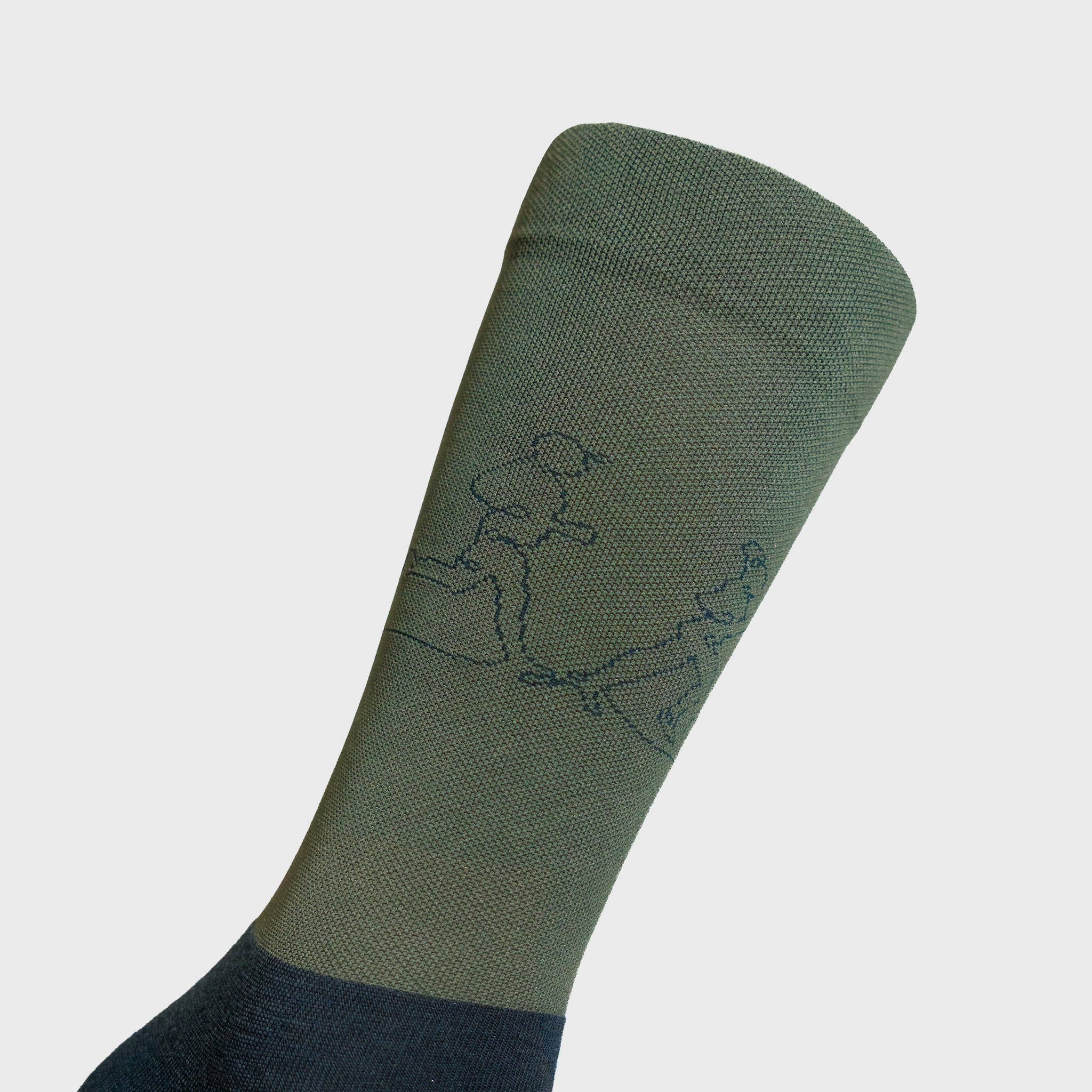 liiteGuard EVERYDAY MERINO SOCK Mellemlange strømper Dark Green/Green