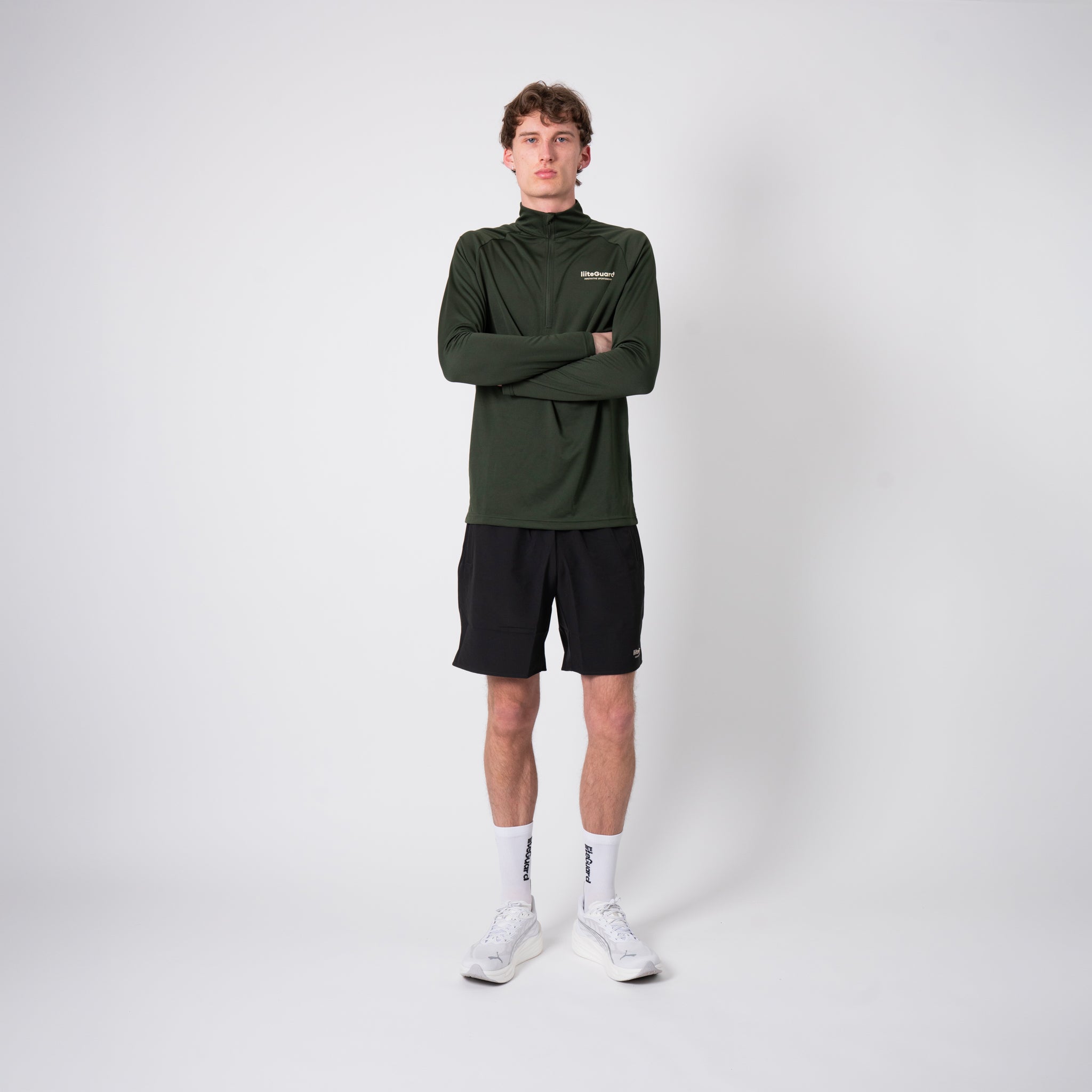 liiteGuard GROUND-TECH 1/4 ZIP SHIRT (MEN) Zippers Army green