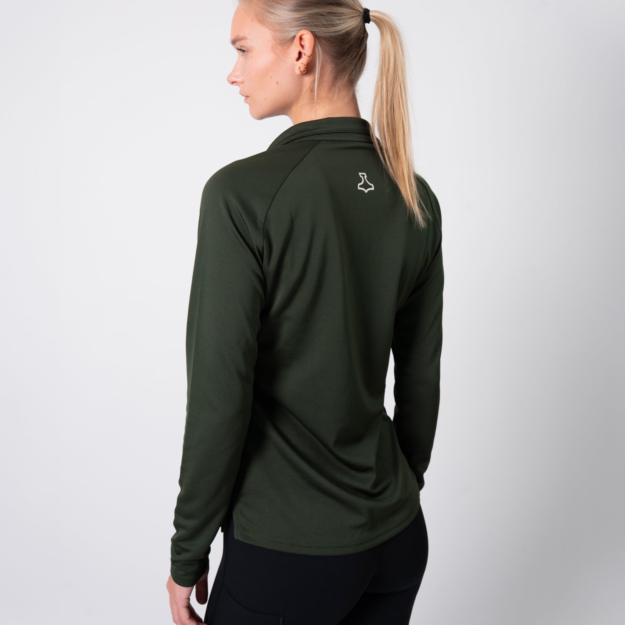 liiteGuard GROUND-TECH 1/4 ZIP SHIRT (WOMEN) Zippers Army green