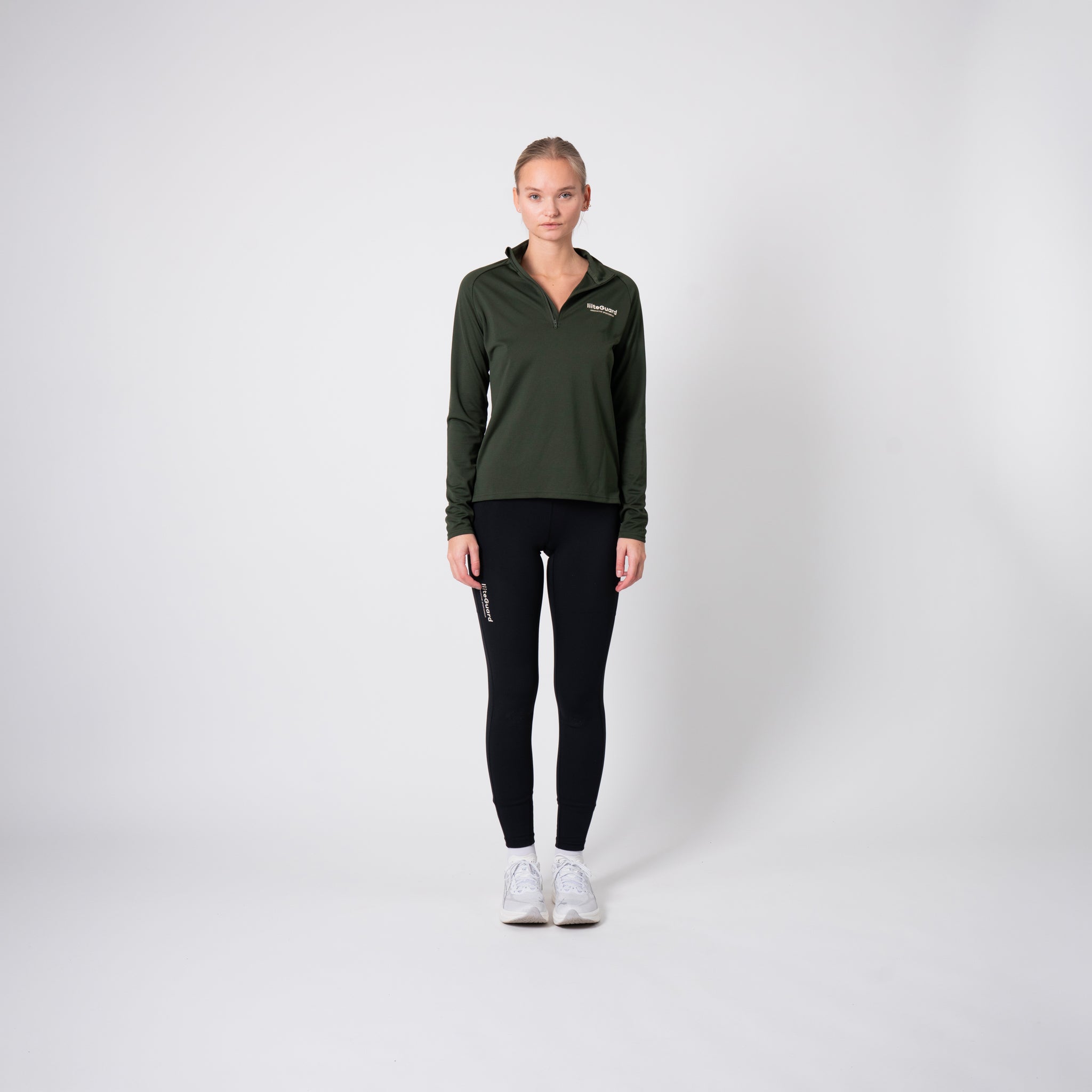 liiteGuard GROUND-TECH 1/4 ZIP SHIRT (WOMEN) Zippers Army green