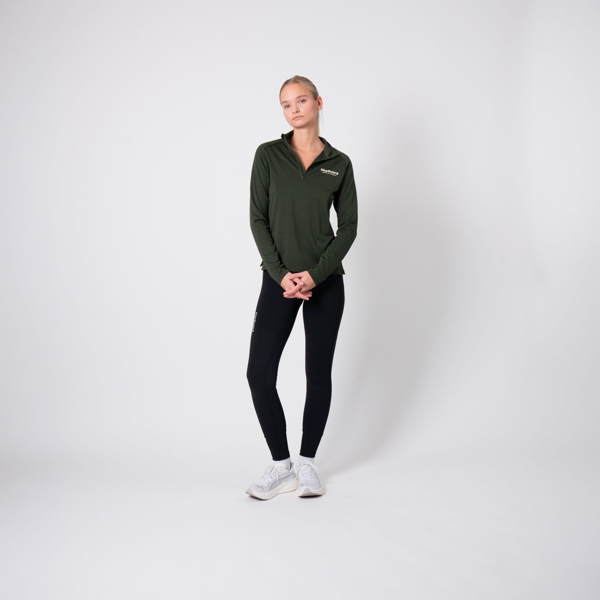 liiteGuard GROUND-TECH 1/4 ZIP SHIRT (WOMEN) Zippers Army green