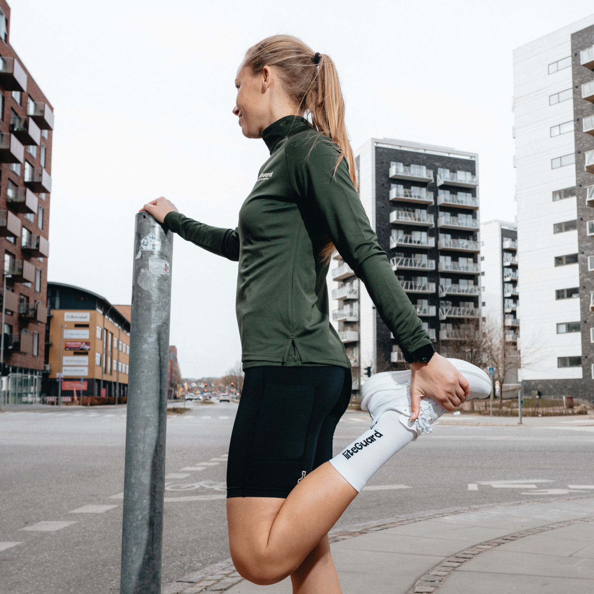 liiteGuard GROUND-TECH 1/4 ZIP SHIRT (WOMEN) Zippers Army green