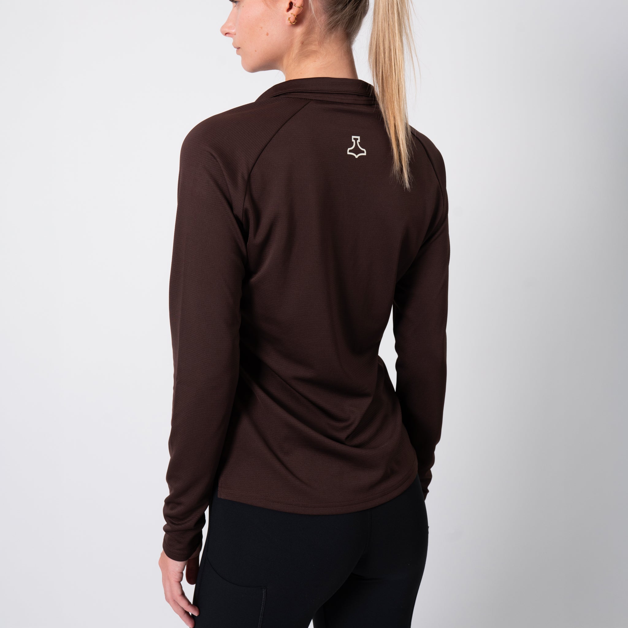 liiteGuard GROUND-TECH 1/4 ZIP SHIRT (WOMEN) Zippers Coffee Bean
