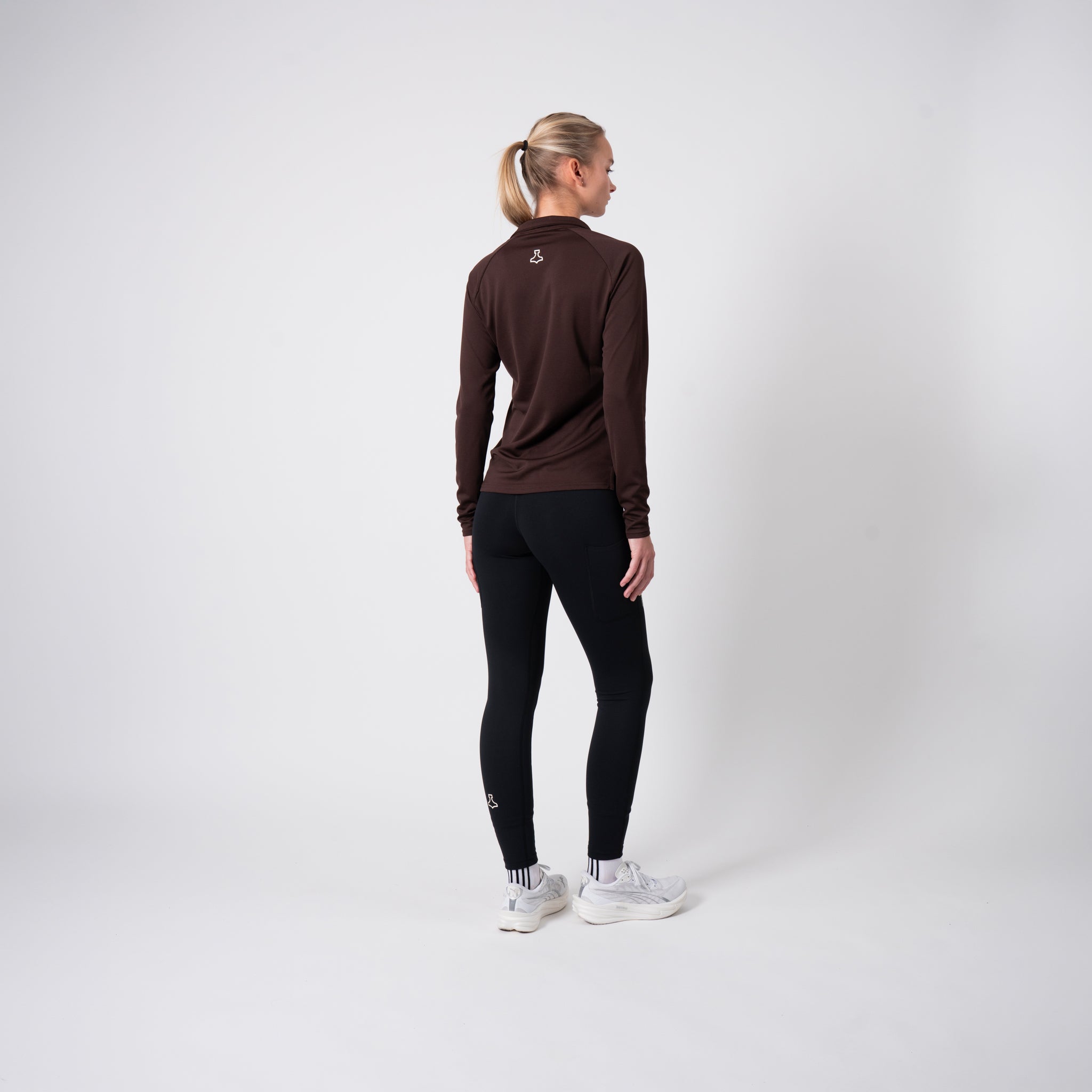 liiteGuard GROUND-TECH 1/4 ZIP SHIRT (WOMEN) Zippers Coffee Bean