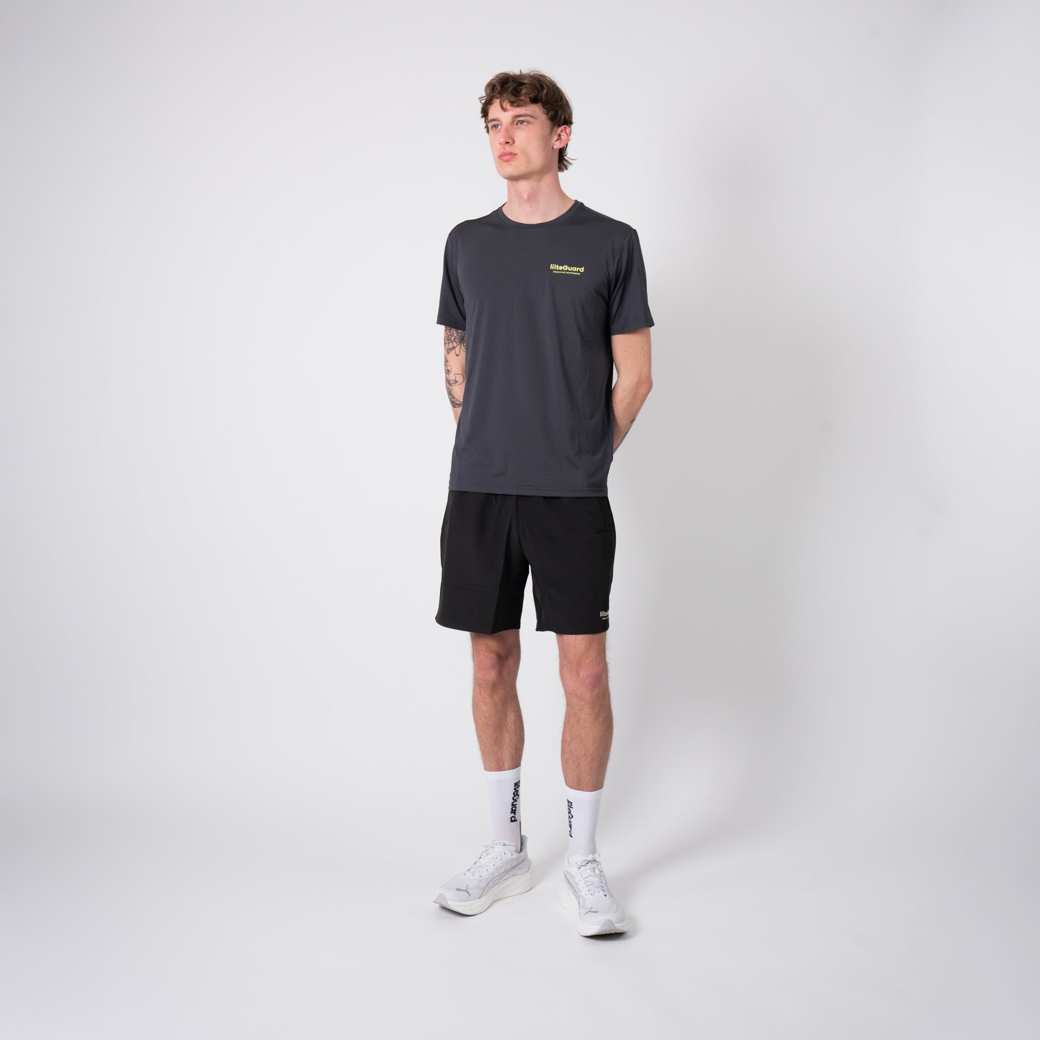 liiteGuard GROUND-TECH T-SHIRT (MEN) T-shirts Ebony/Neon Yellow
