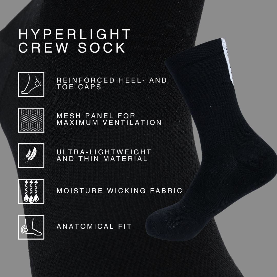liiteGuard HYPERLIGHT CREW SOCK 2-PACK Mellemlange strømper Black
