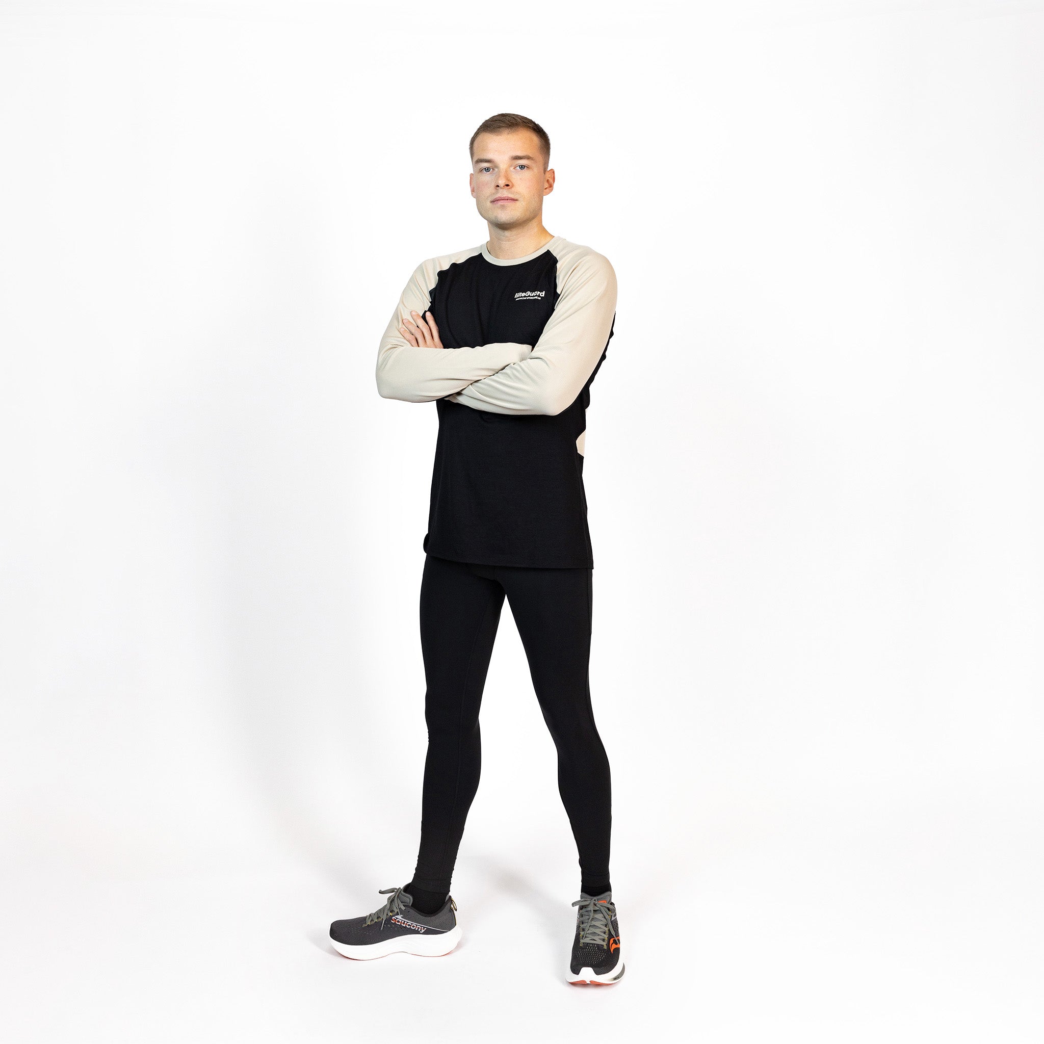 liiteGuard MERINO HYBRID BASELAYER LS (MEN) Baselayer Black/Sand