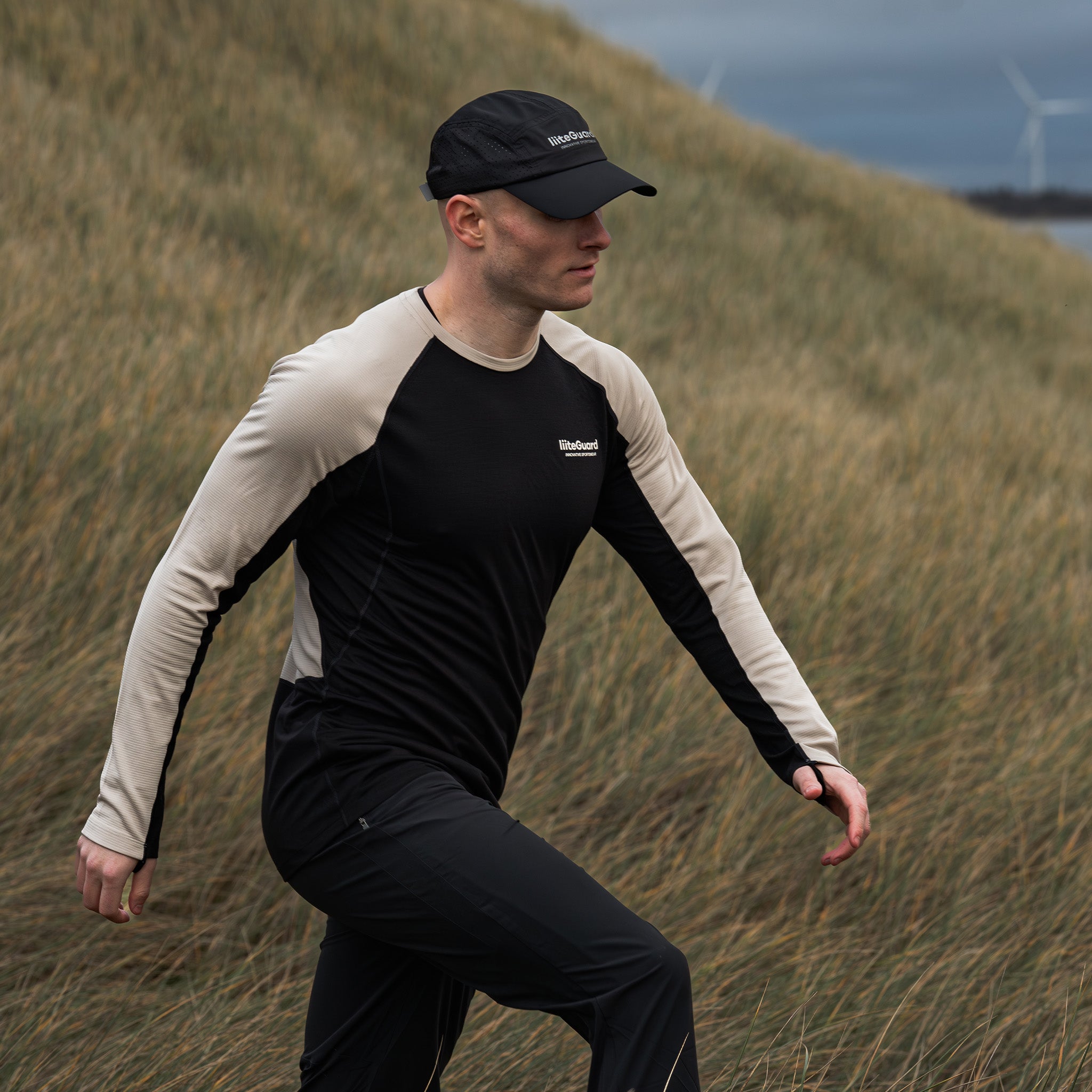 liiteGuard MERINO HYBRID BASELAYER LS (MEN) Baselayer Black/Sand