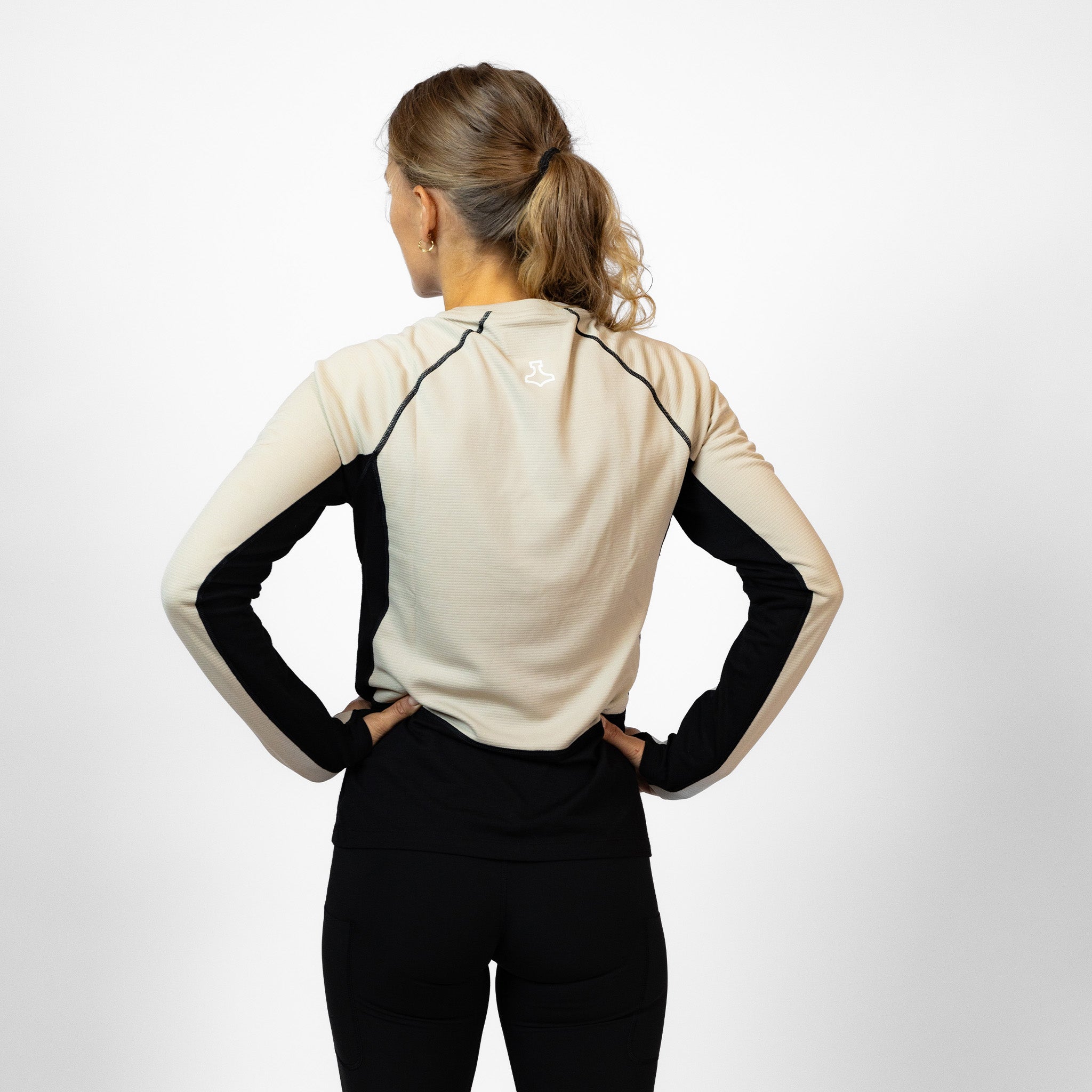 liiteGuard MERINO HYBRID BASELAYER LS (WOMEN) Baselayer Black/Sand