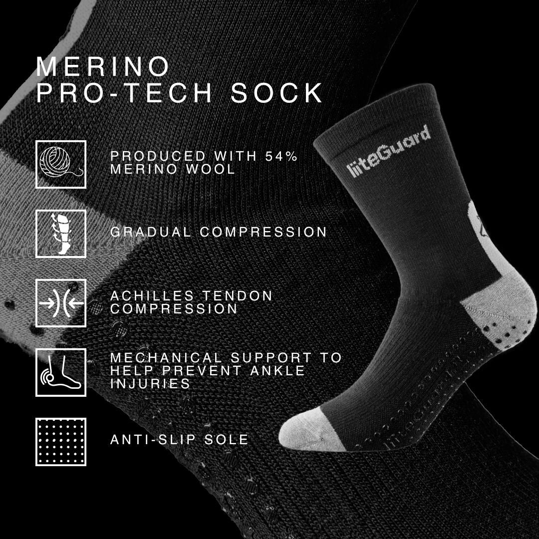 liiteGuard MERINO PRO-TECH SOCK Mellemlange strømper Black