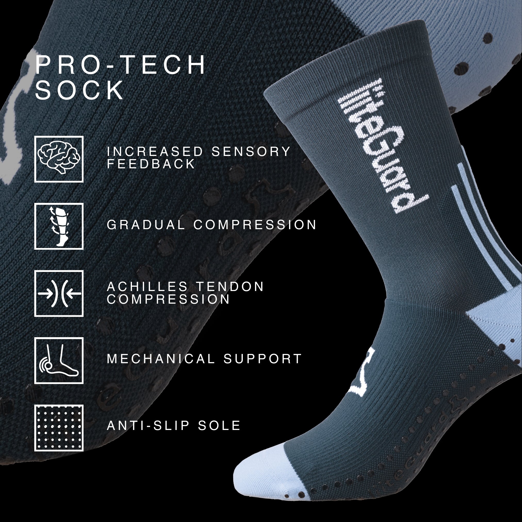 liiteGuard PRO-TECH LG SOCK Mellemlange strømper White/Bordeaux