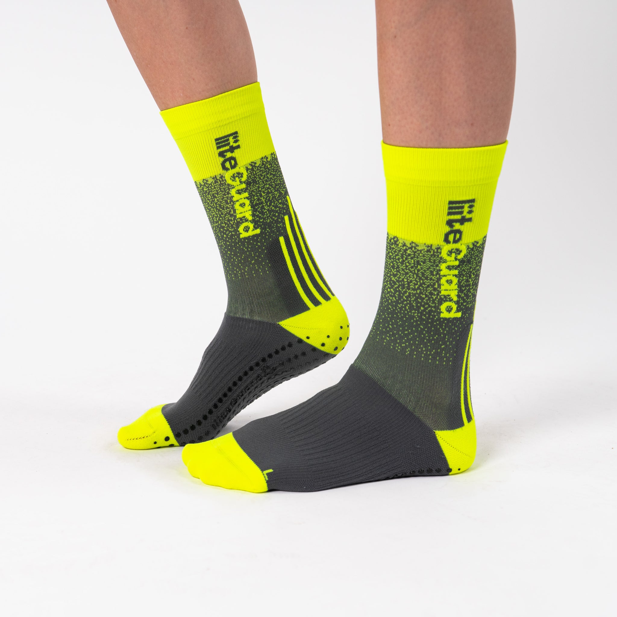 liiteGuard RACE PRO-TECH LG Mellemlange strømper Ebony/Neon Yellow