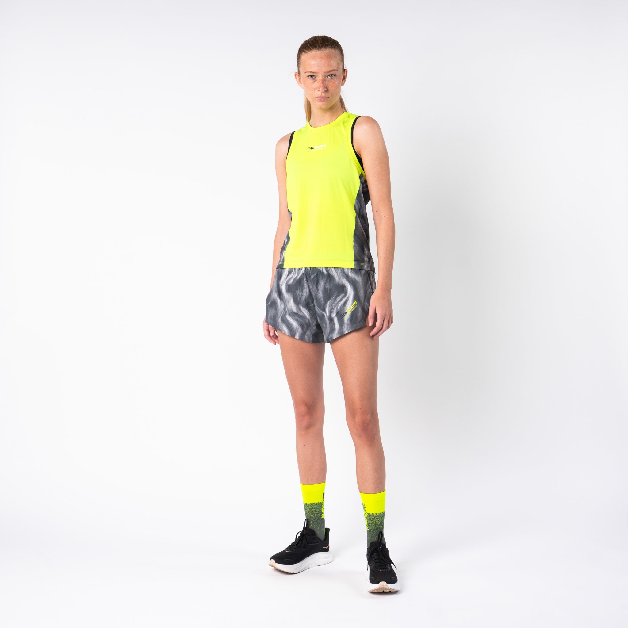 liiteGuard RACE SPLIT SHORTS (WOMEN) Shorts Grey AOP