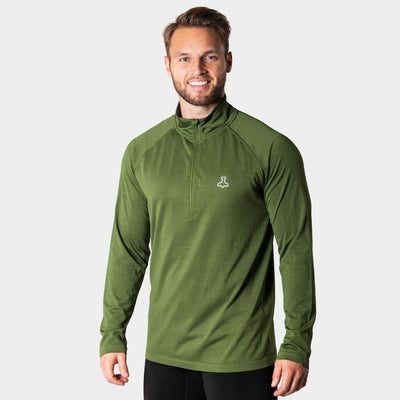 Liiteguard RE-LIITE 1/4 ZIP TRØJE (Herre) Zippers GRØN