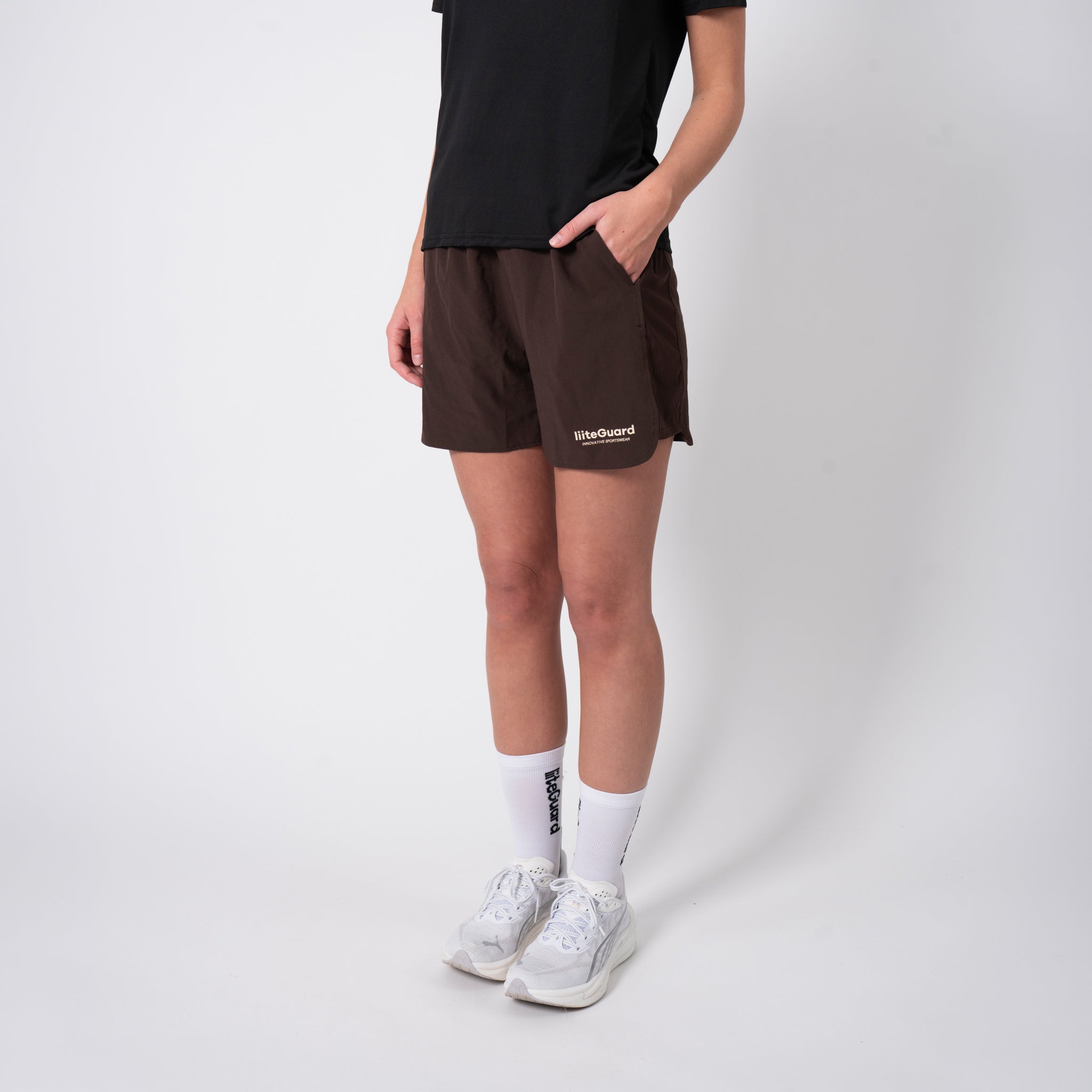 liiteGuard RE-LIITE HIGH WAIST SHORTS (WOMEN) Shorts Coffee Bean
