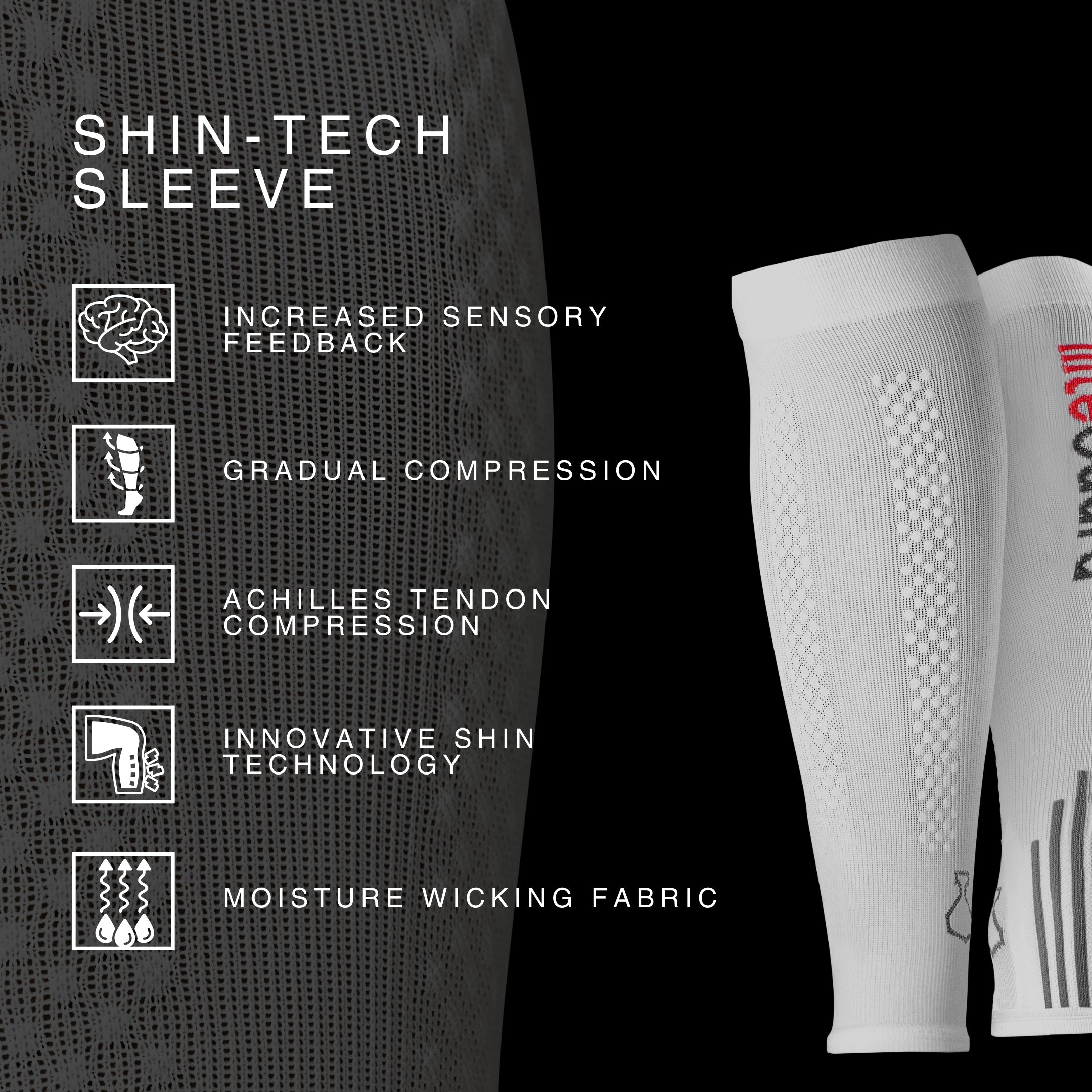 Liiteguard SHIN-TECH COMPRESSION CALF SLEEVE Leg sleeve White