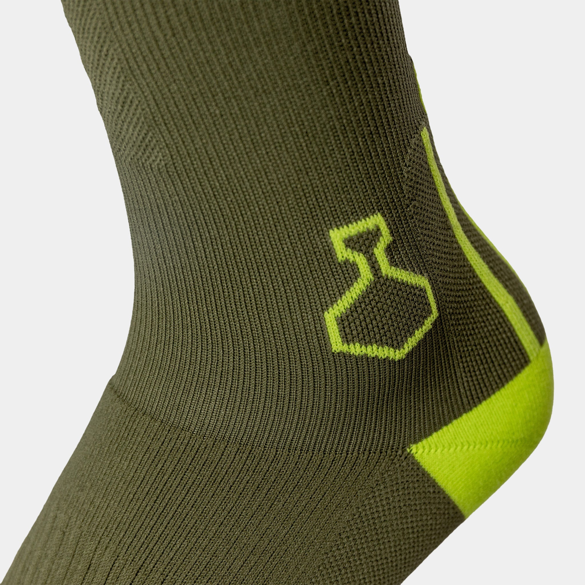 liiteGuard SHIN-TECH GRIP RUNNING SOCK Lange strømper Dusty Green