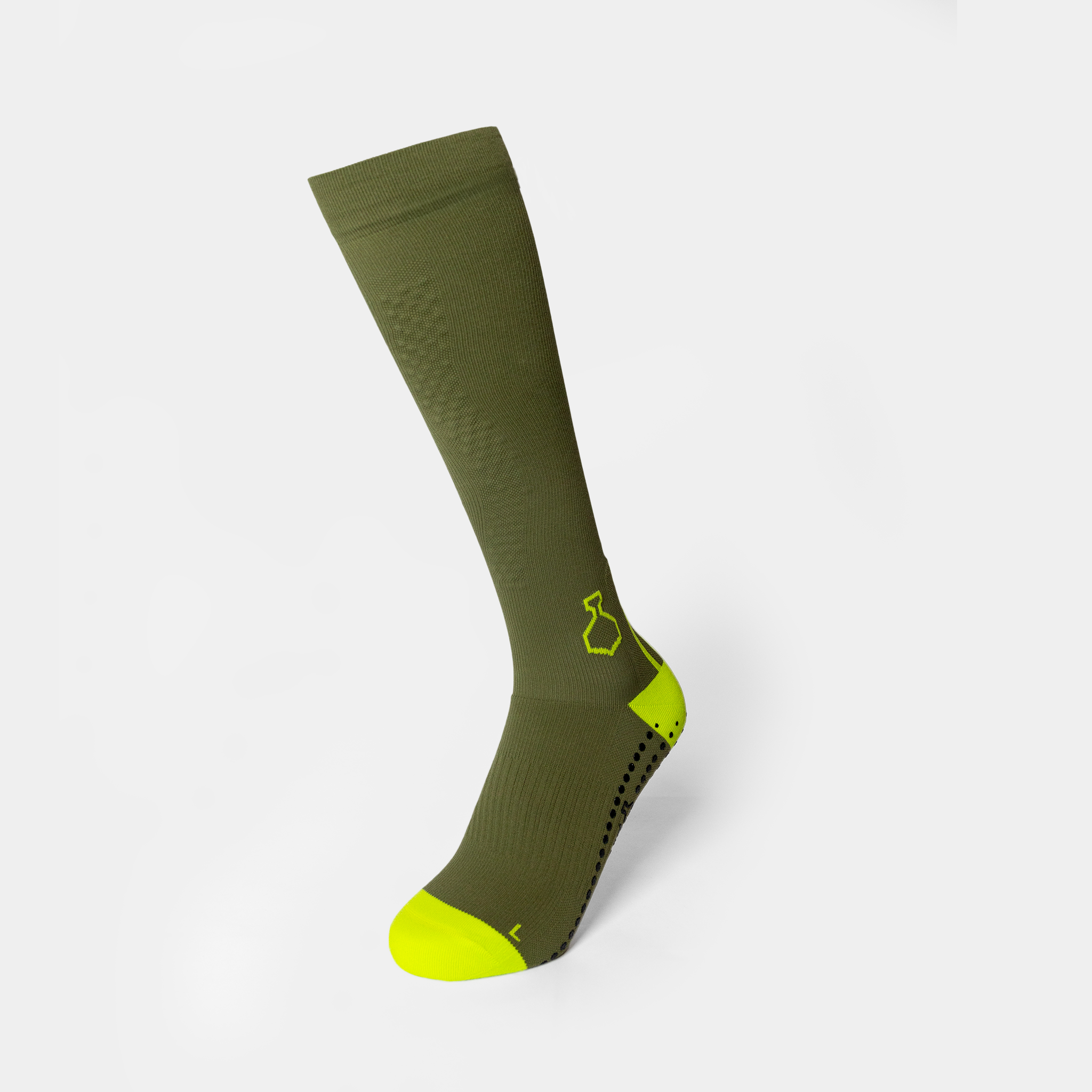 liiteGuard SHIN-TECH GRIP RUNNING SOCK Lange strømper Dusty Green