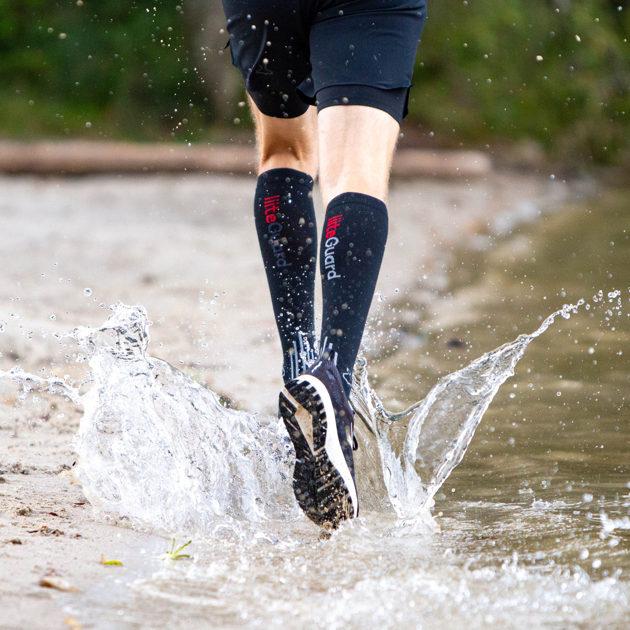 liiteGuard SHIN-TECH RUNNING SOCK Lange strømper Black