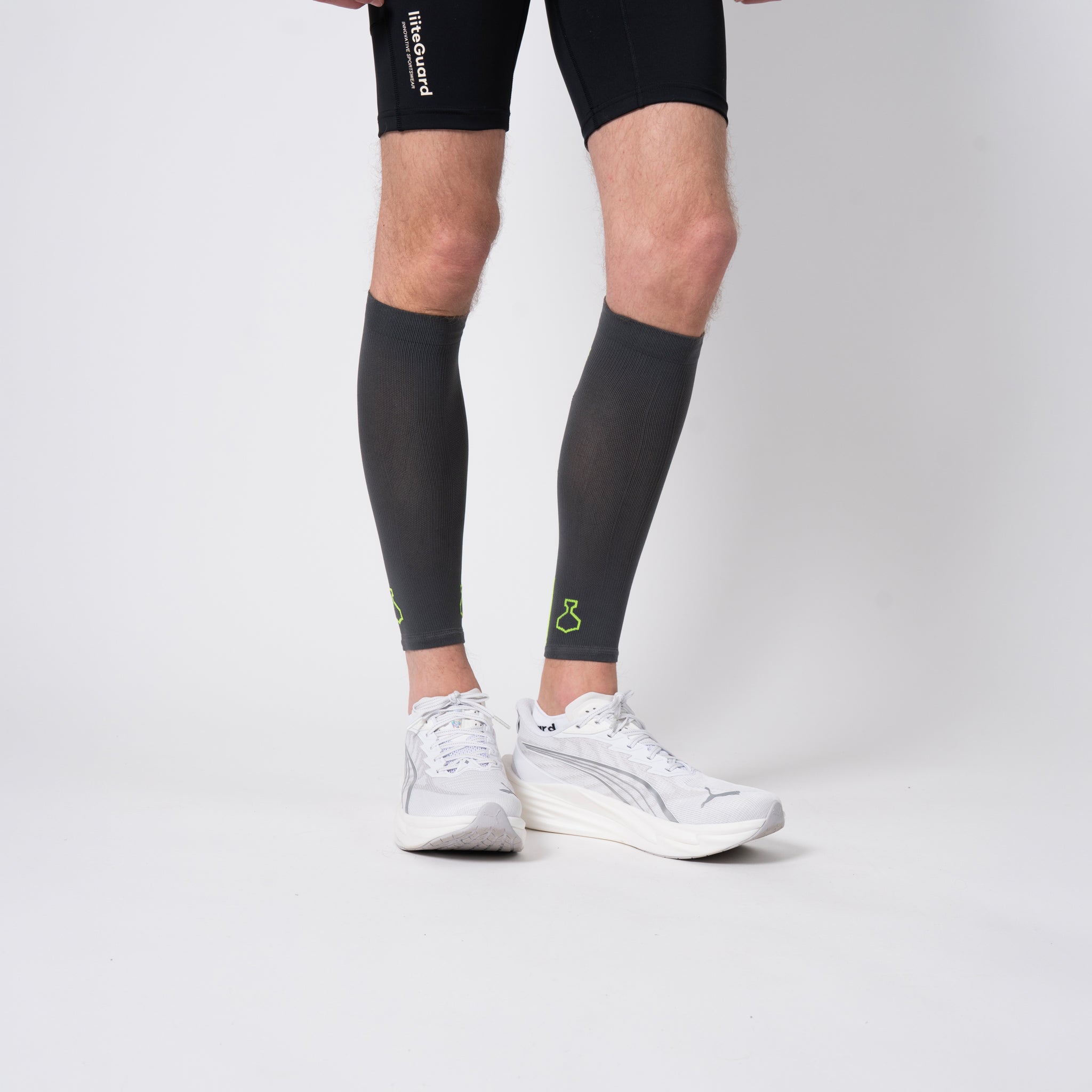 liiteGuard SHIN-TECH VISION COMPRESSION CALF SLEEVES Leg sleeve Ebony