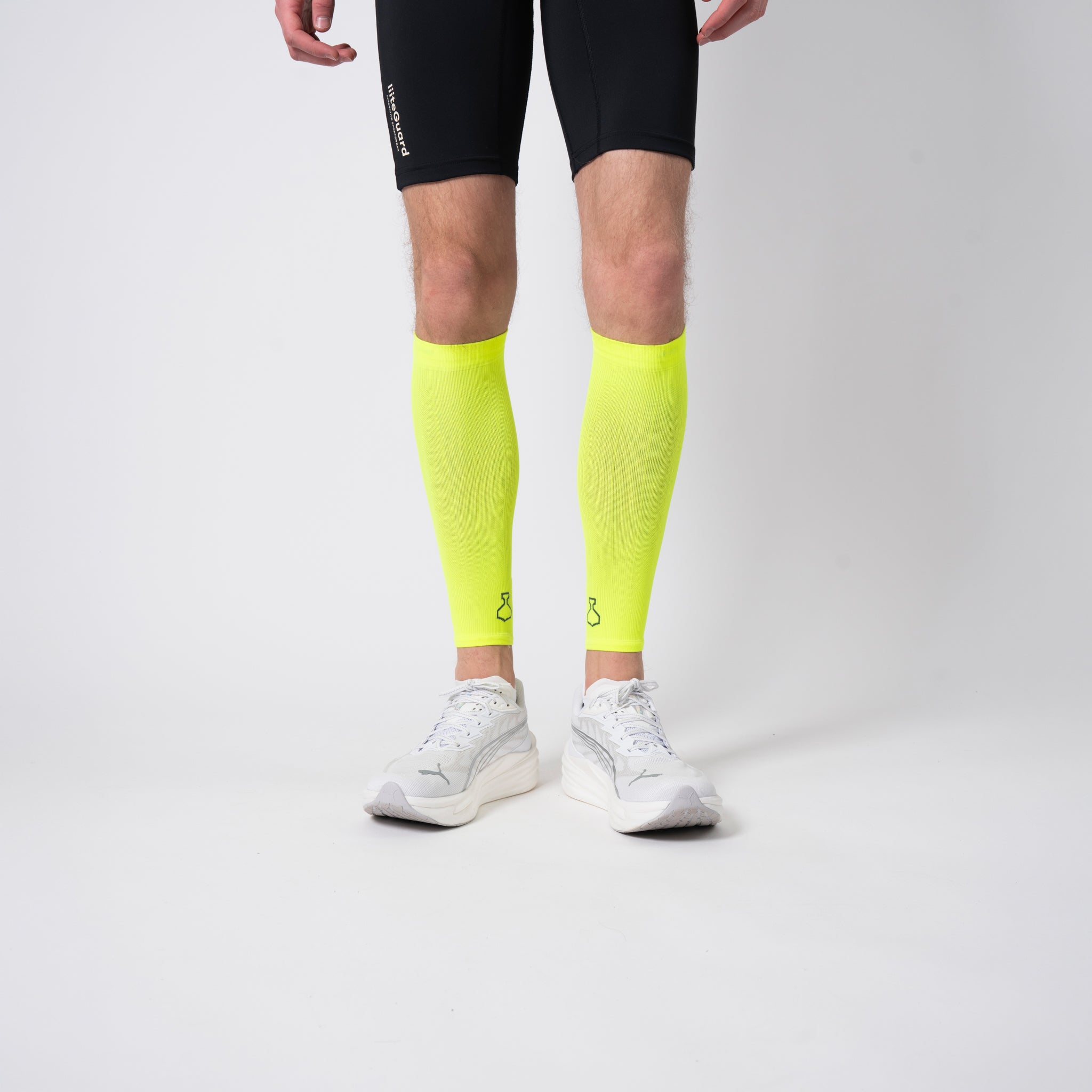 liiteGuard SHIN-TECH VISION COMPRESSION CALF SLEEVES Leg sleeve Neon Yellow