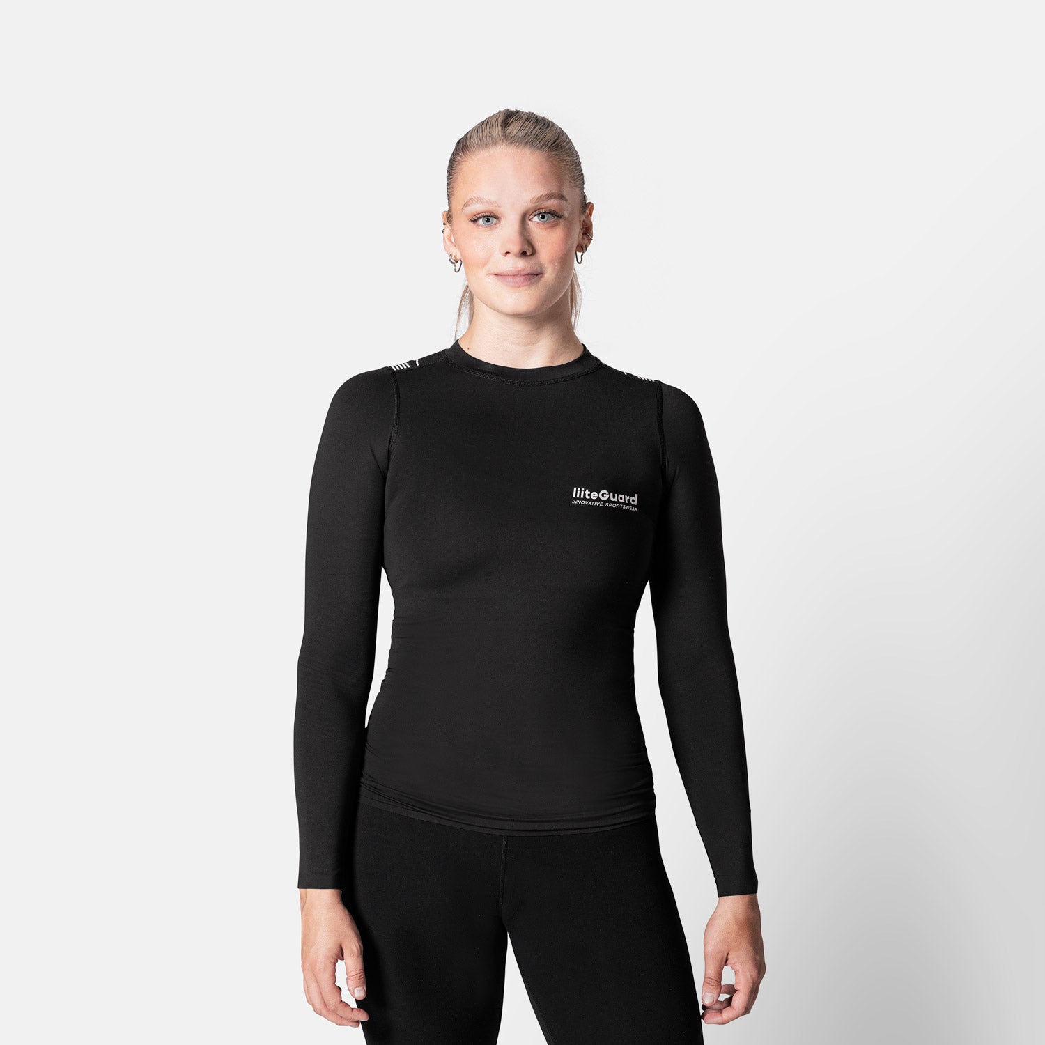liiteGuard SPINE-TECH BASELAYER LS (WOMEN) Baselayer Black