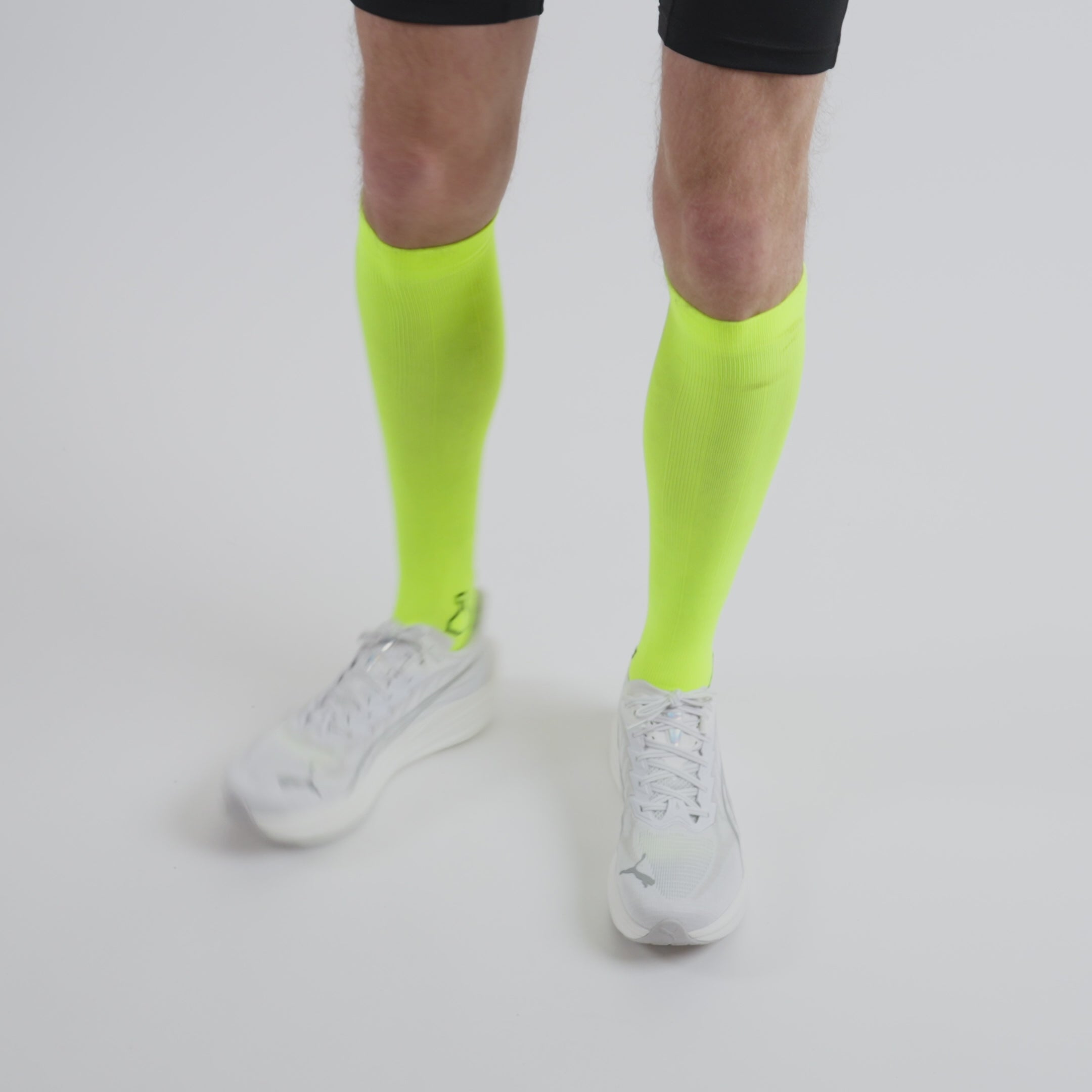 liiteGuard SHIN-TECH VISION GRIP RUNNING SOCK Lange strømper Neon Yellow