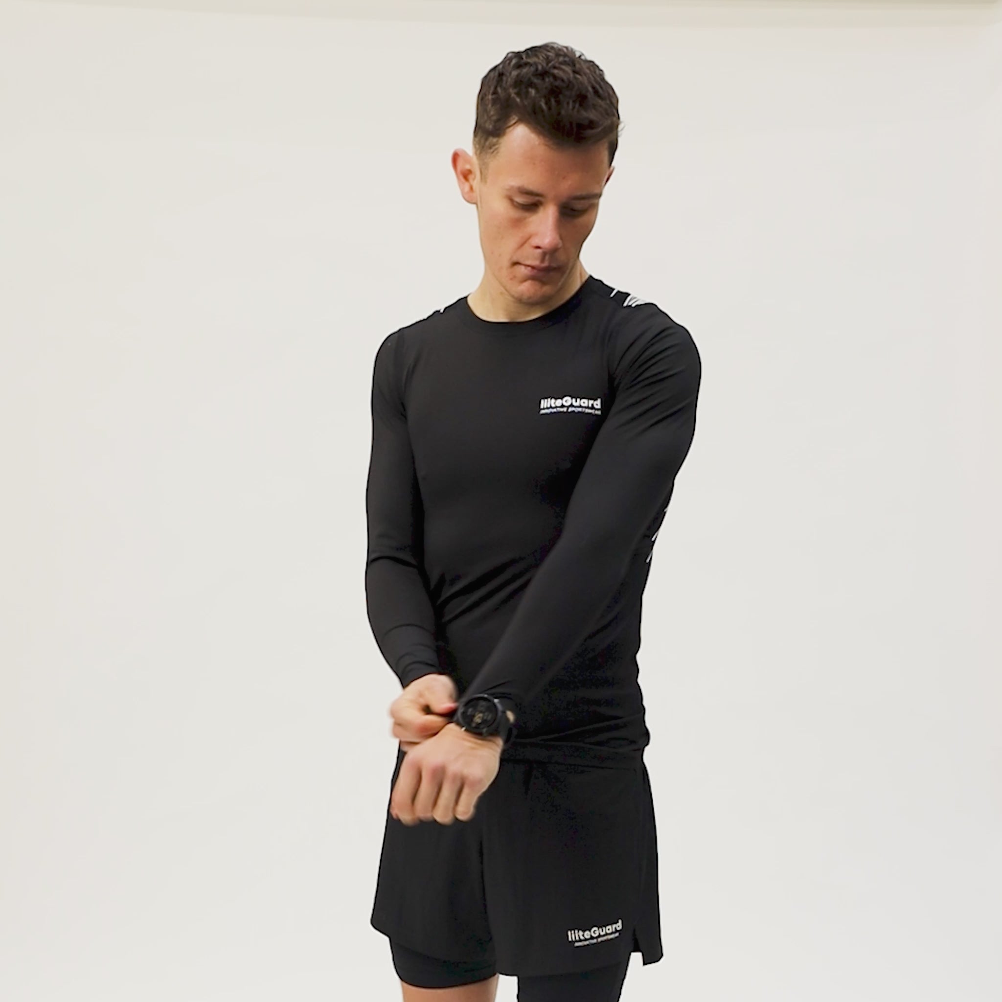 liiteGuard SPINE-TECH BASELAYER LS (MEN) Baselayer Black